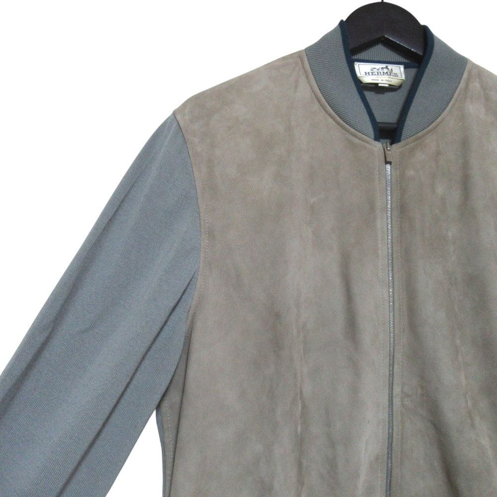 Hermes Hermes Hermes Goatskin Knit Zip Jacket Leather Outerwear DUTY FREE for USA Size ONE SIZE - 3 Thumbnail