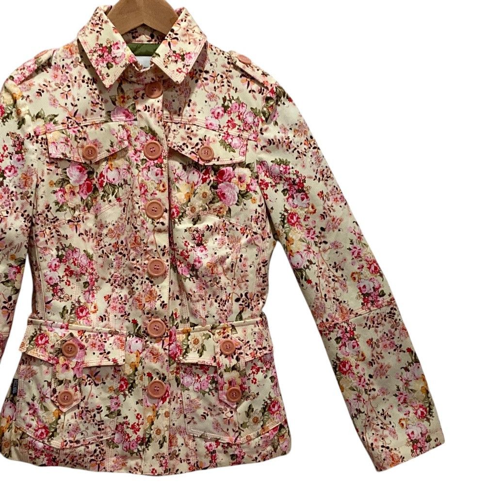 Moschino Moschino Moschino Jeans Flower Print Quilted Jacket Textile Outerwear DUTY FREE for USA Size ONE SIZE - 3 Thumbnail