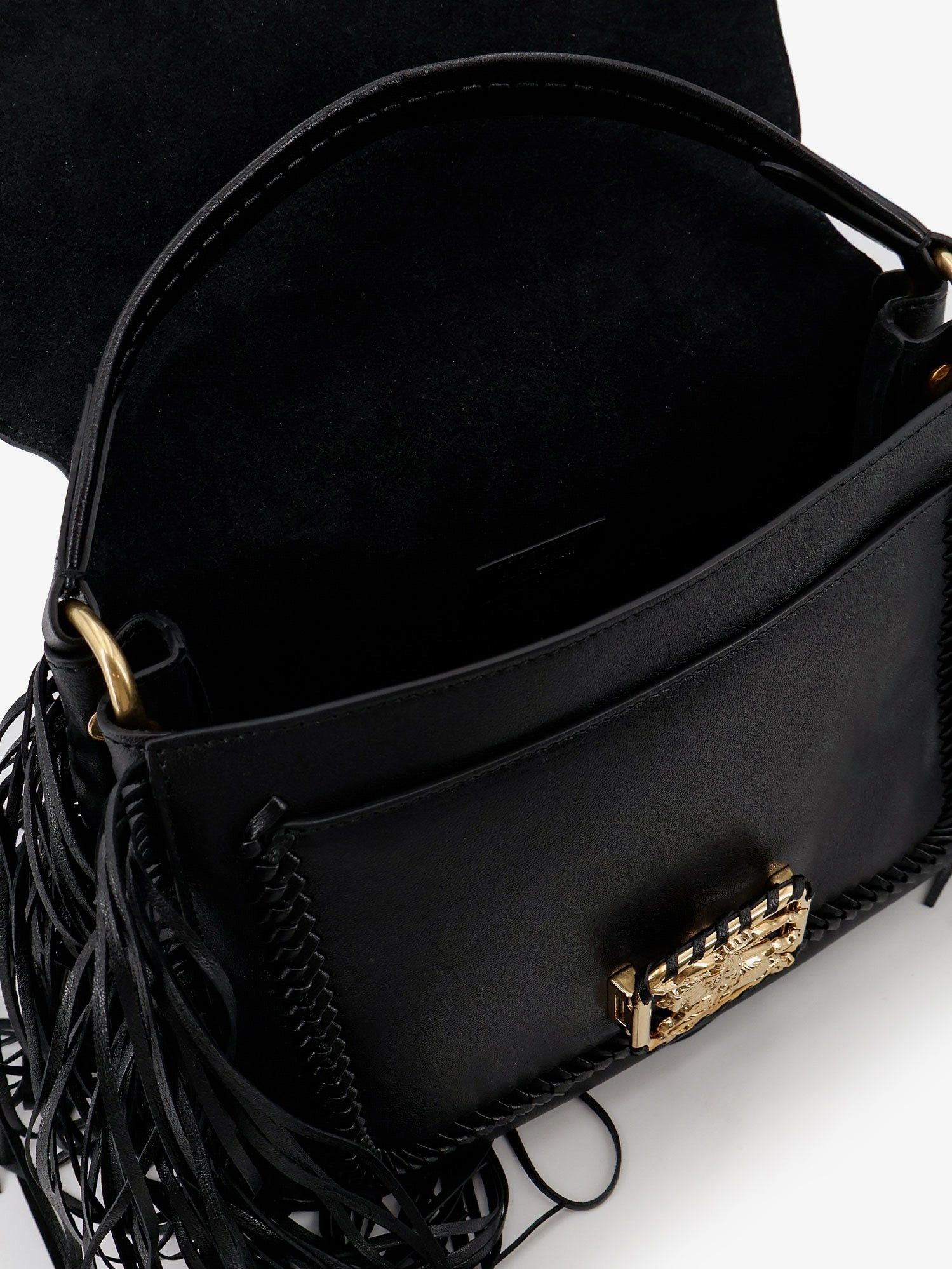 Burberry Rider Leather Shoulder Bag With Fringed Edges Size ONE SIZE - 4 Thumbnail