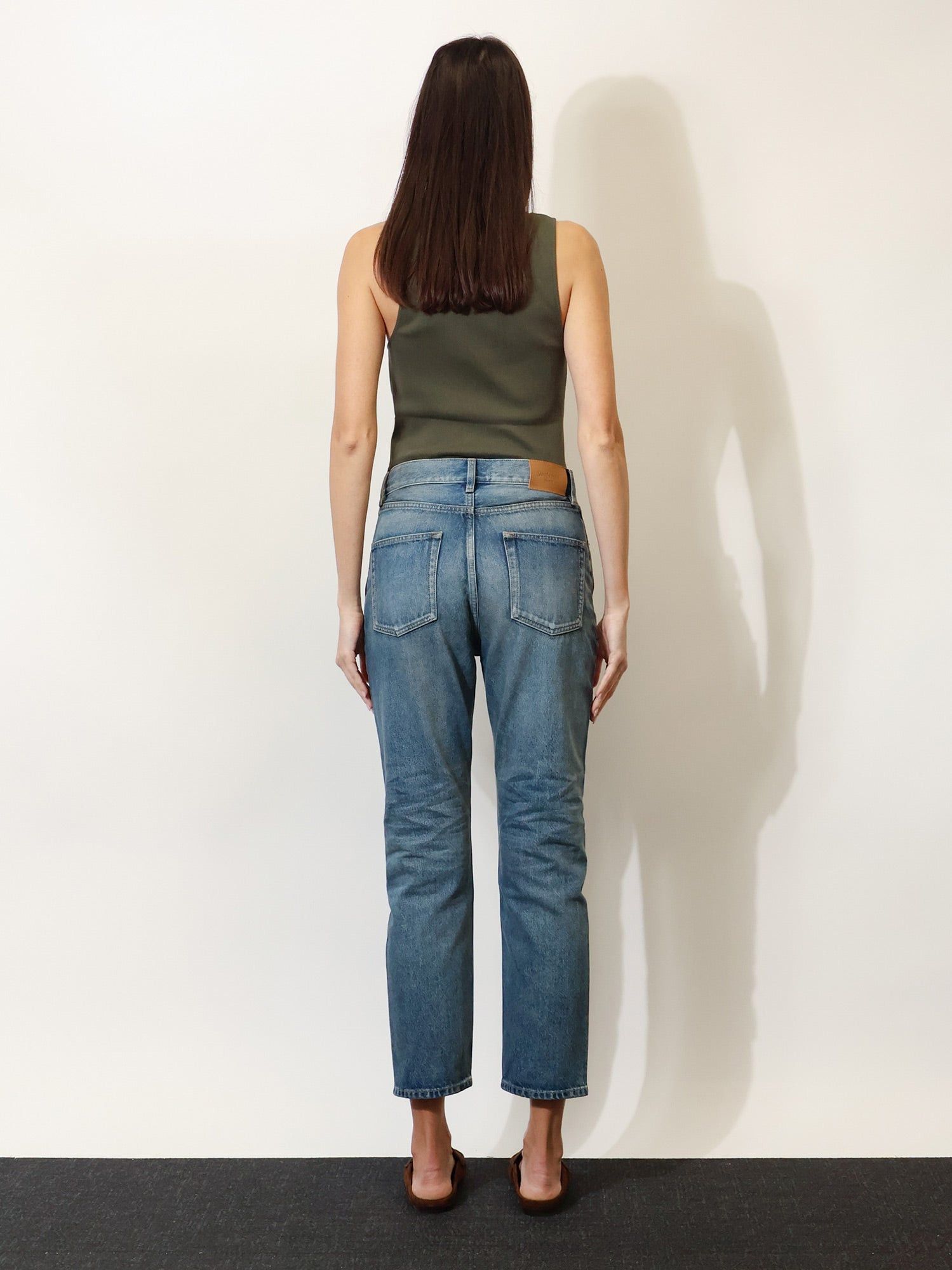 Saint Laurent Paris Ankle Midi Blue Denim Jeans Size 26" / US 2 / IT 38 - 3 Thumbnail