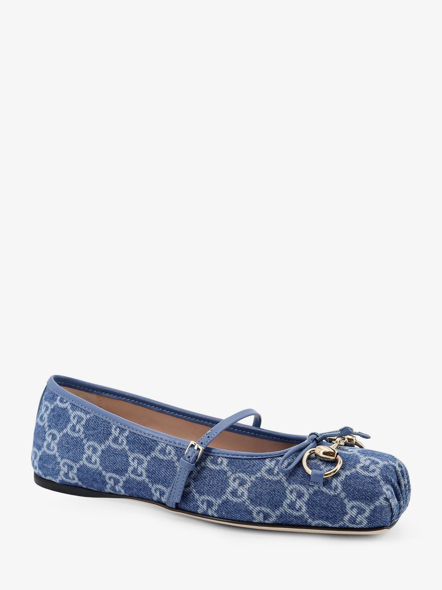 Gucci Gg Fabric Ballet Flat With Metal Horsebit Size US 10 / IT 40 - 2 Thumbnail