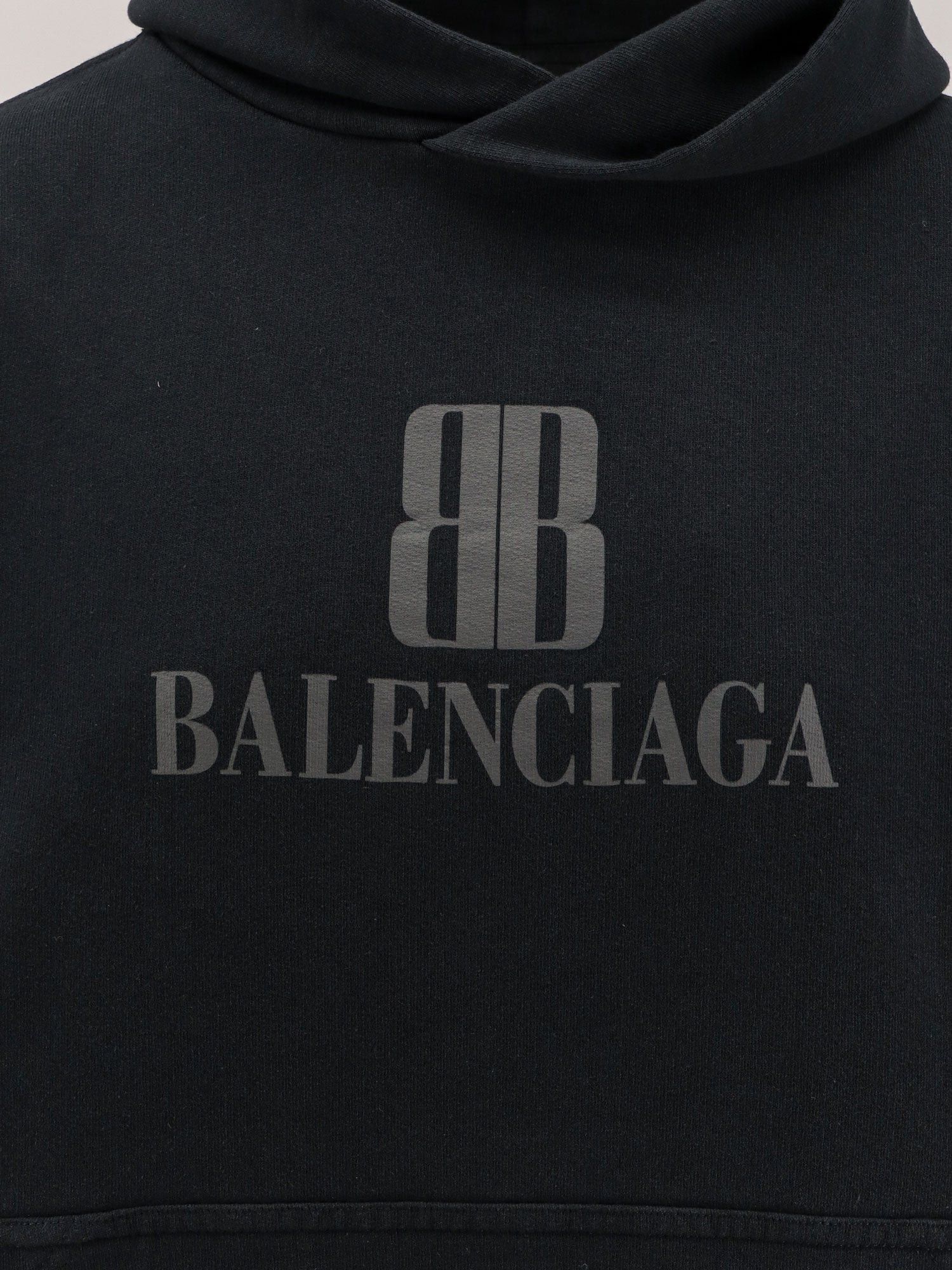 Balenciaga Cropped Cotton Sweatshirt Size S / US 4 / IT 40 - 5 Thumbnail