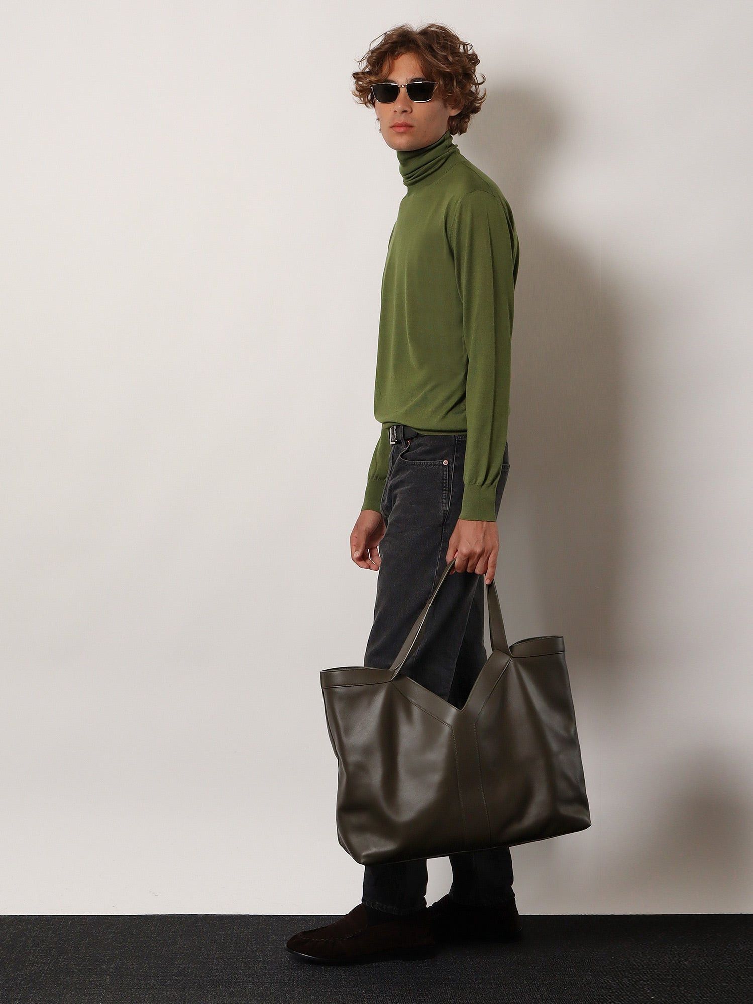 Saint Laurent Paris Y Oversize Leather Tote Bag Size ONE SIZE - 5 Thumbnail