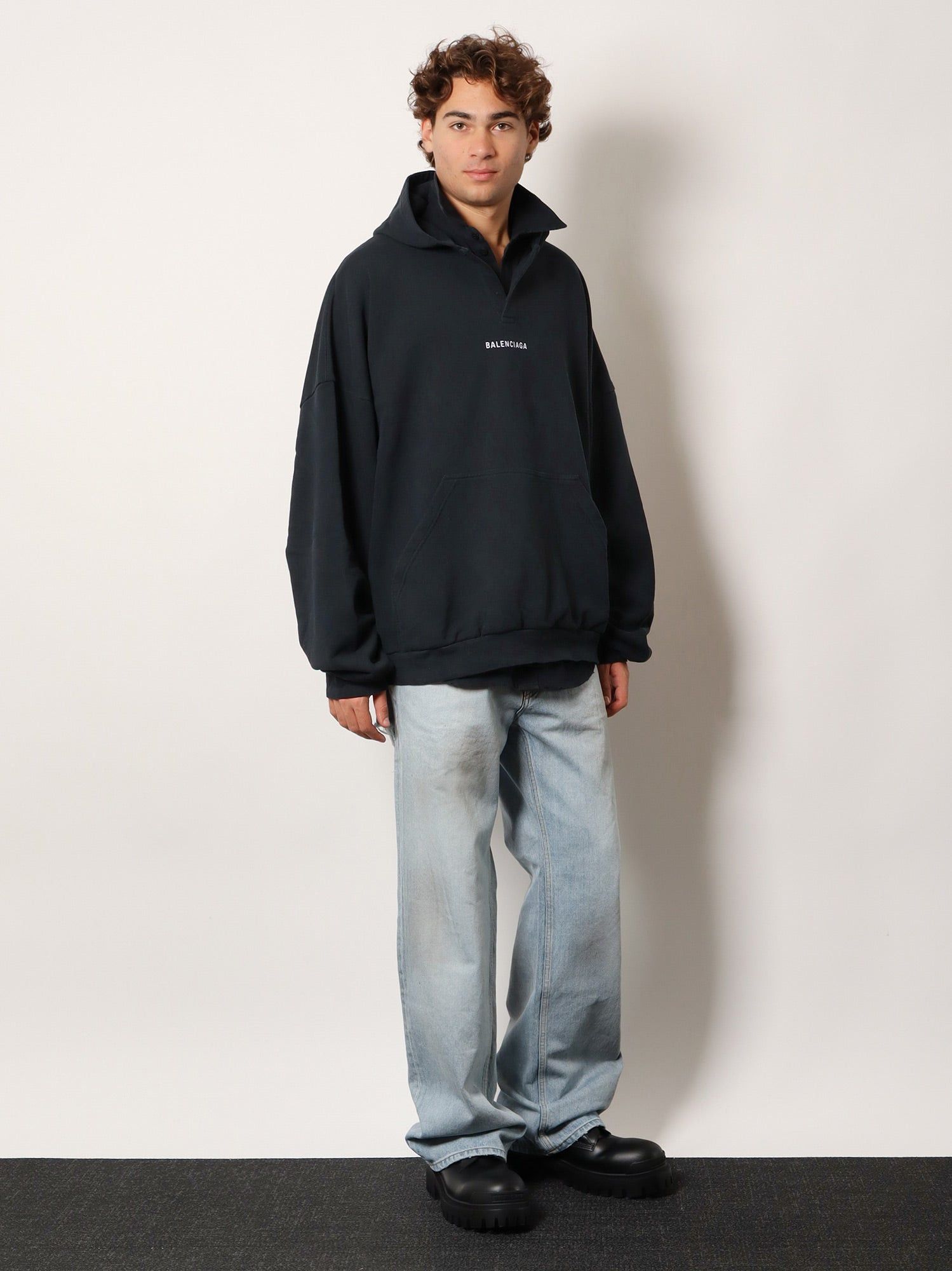 Balenciaga Cotton Hooded Sweatshirt Size US L / EU 52-54 / 3 - 4 Thumbnail