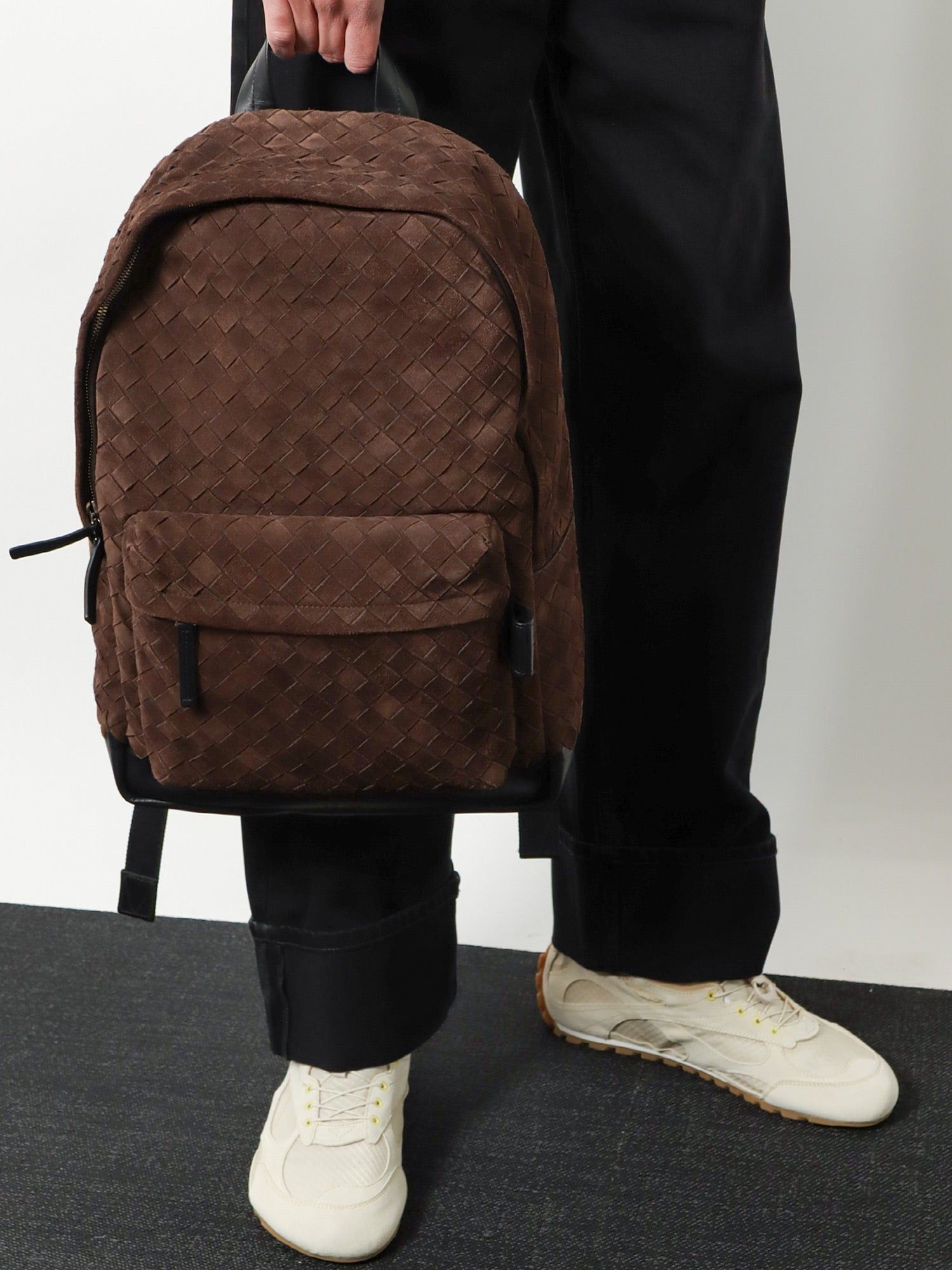Bottega Veneta Suede Backpack With Intrecciato Motif Size ONE SIZE - 5 Thumbnail