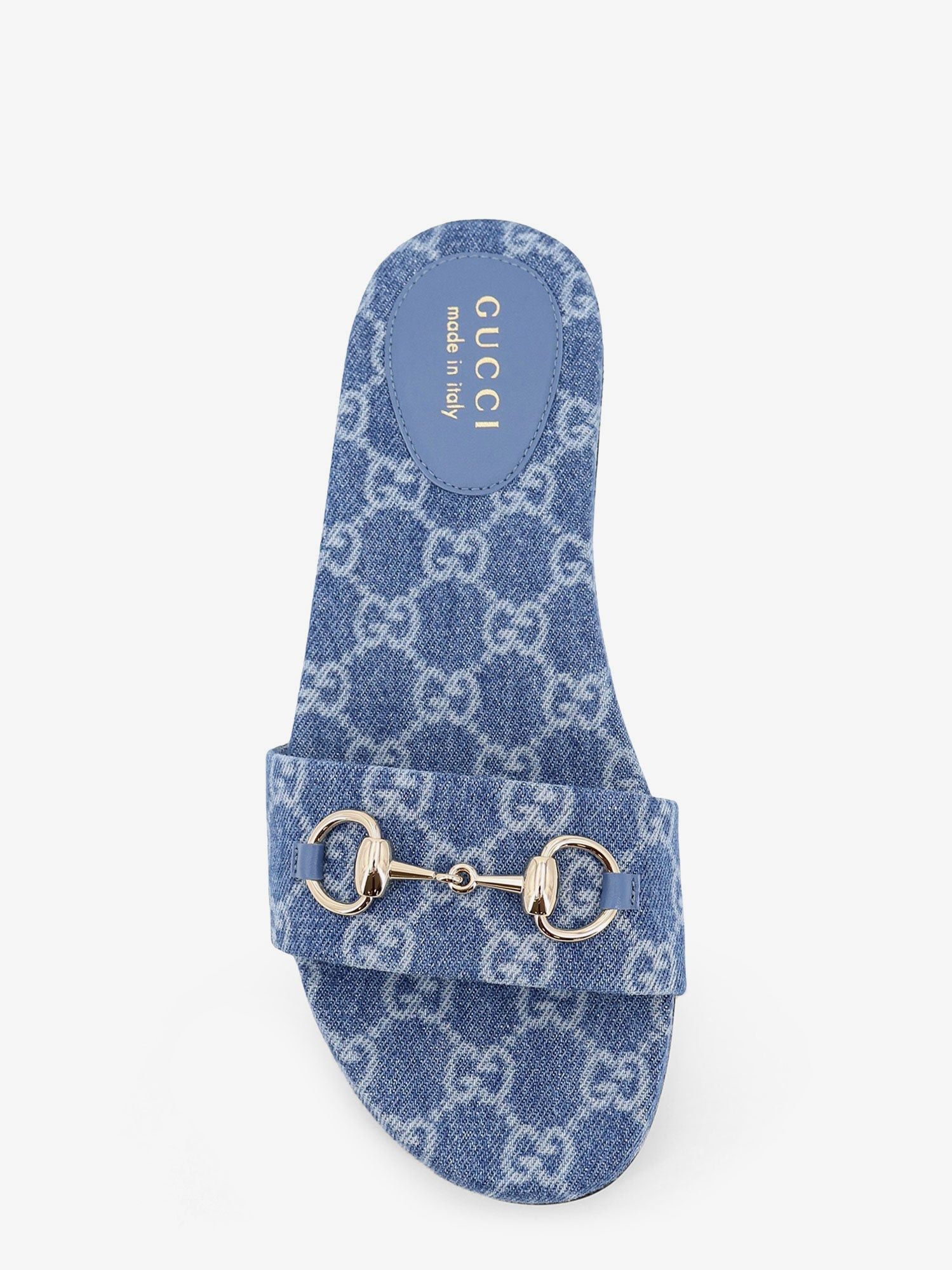 Gucci Gg Denim Sandals With Metal Horsebit Size US 6 / IT 36 - 4 Thumbnail