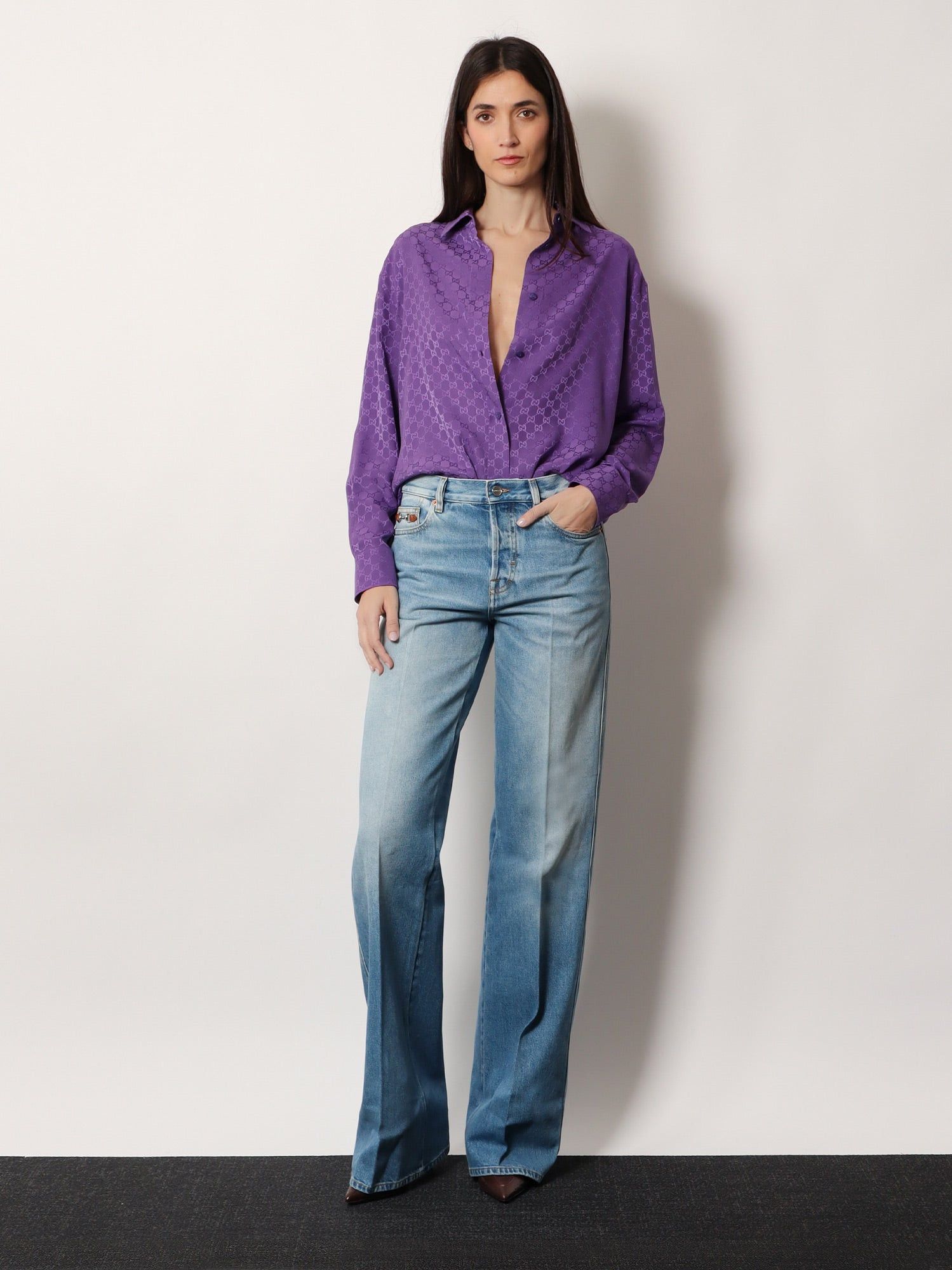 Gucci Gg Silk Shirt Size M / US 6-8 / IT 42-44 - 4 Thumbnail