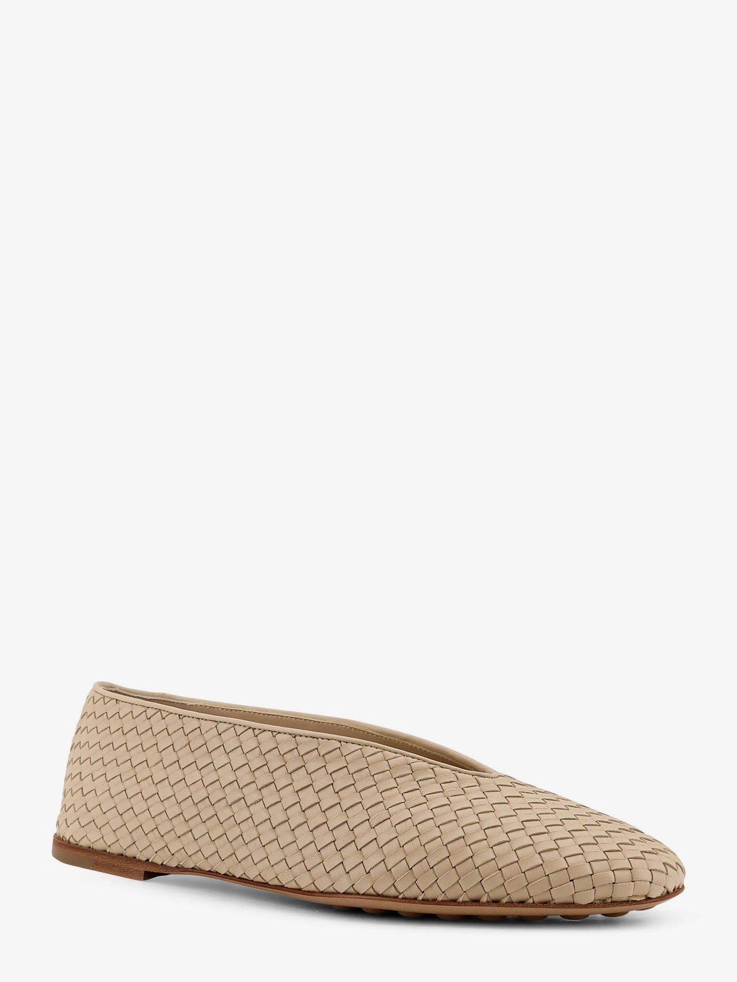 Bottega Veneta Rosa Flat Leather Ballerinas With Intrecciato Motif Size US 7 / IT 37 - 2 Thumbnail