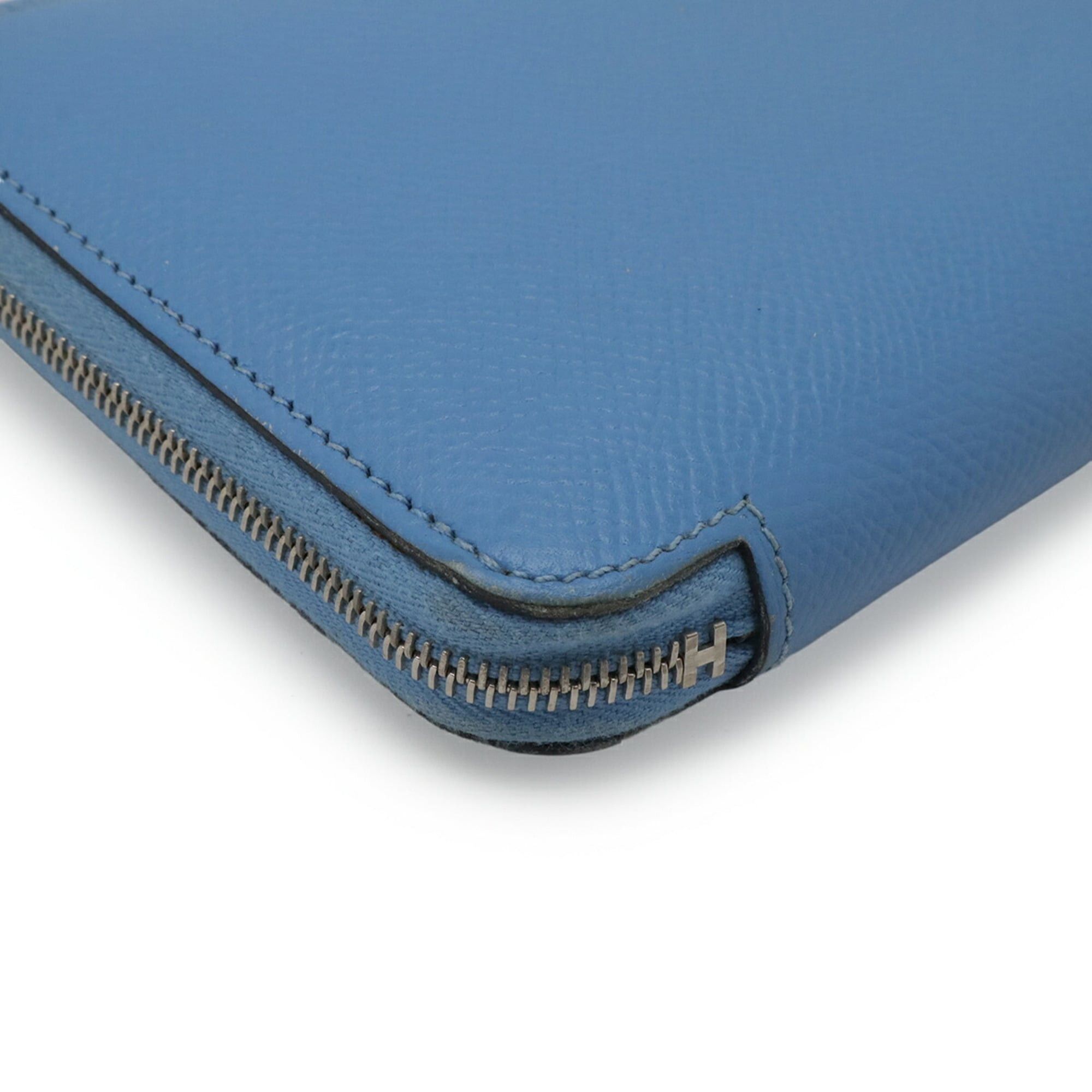 Hermes HERMES Azap Long Silk In Round Wallet, Veau Epsom Leather, Light Blue, T Stamp Size ONE SIZE - 4 Thumbnail