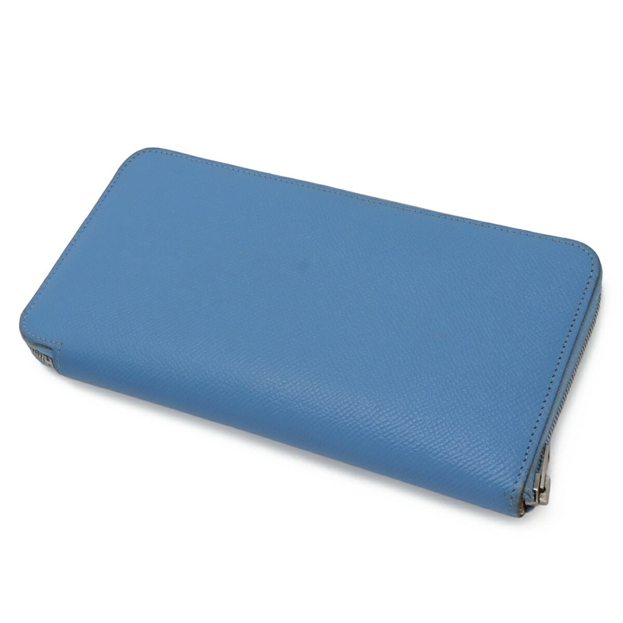 Hermes HERMES Azap Long Silk In Round Wallet, Veau Epsom Leather, Light Blue, T Stamp Size ONE SIZE - 3 Thumbnail