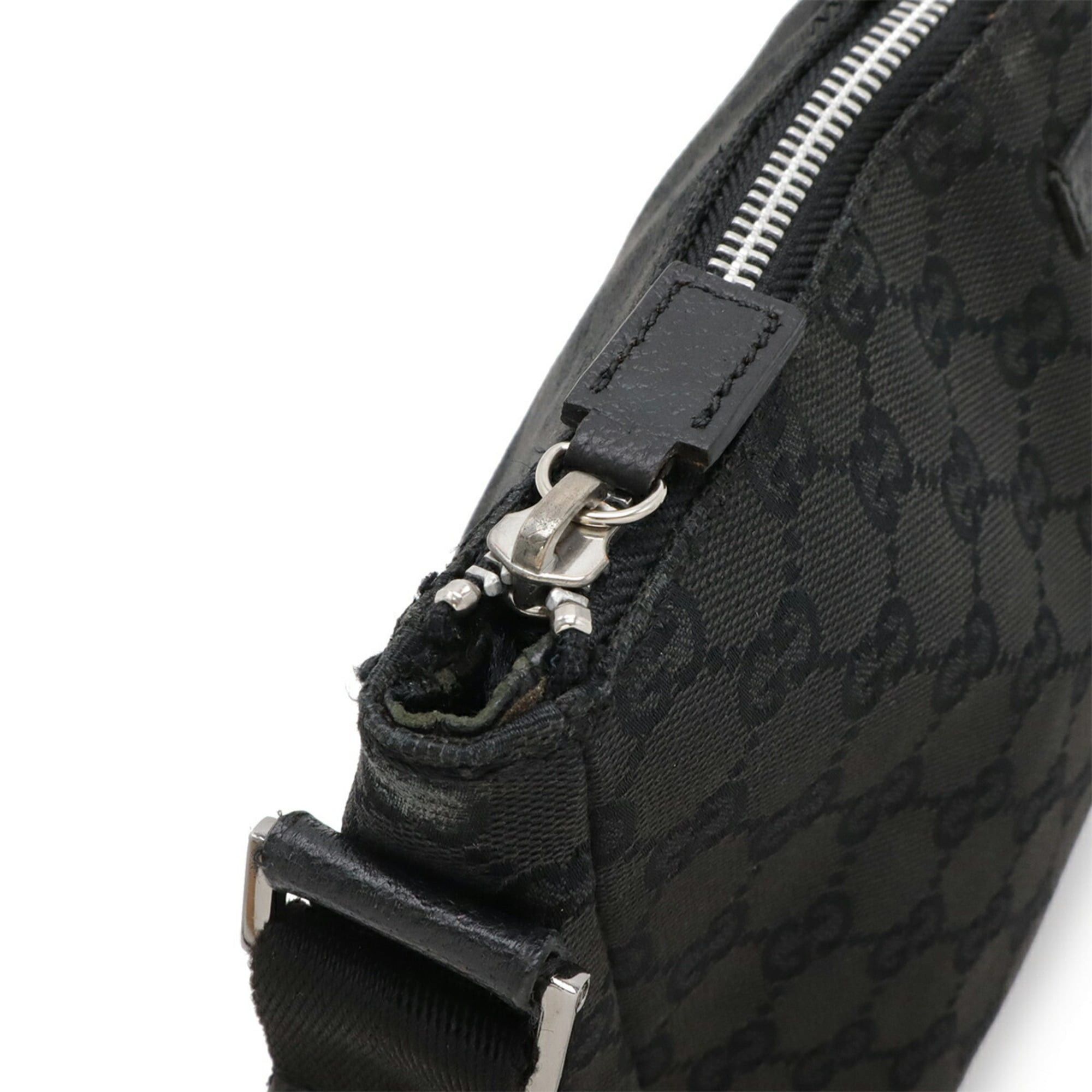 Gucci GUCCI GG Canvas Shoulder Bag/Handbag, Leather, Black, 114273 Size ONE SIZE - 5 Thumbnail