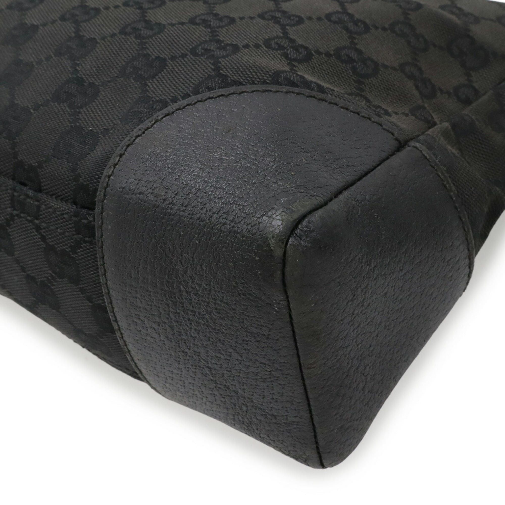 Gucci GUCCI GG Canvas Shoulder Bag/Handbag, Leather, Black, 114273 Size ONE SIZE - 4 Thumbnail