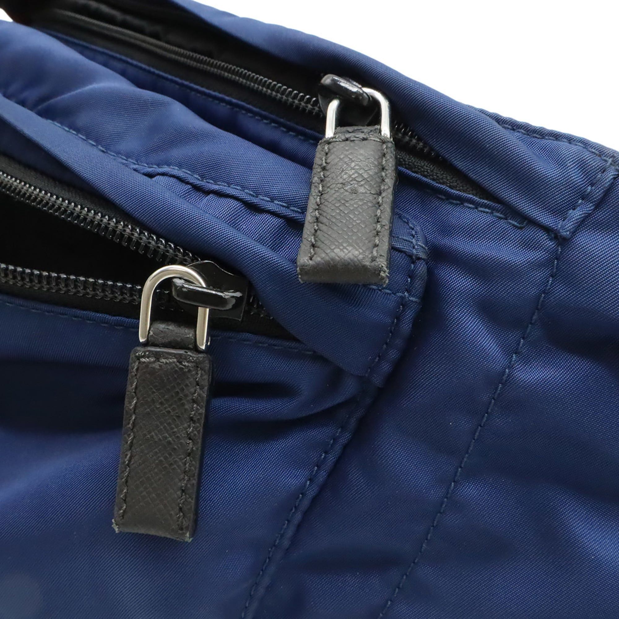 Prada PRADA Triangle Bag, Body Waist Pouch, Hip Nylon, Blue, Black, 2VL132 Size ONE SIZE - 8 Thumbnail