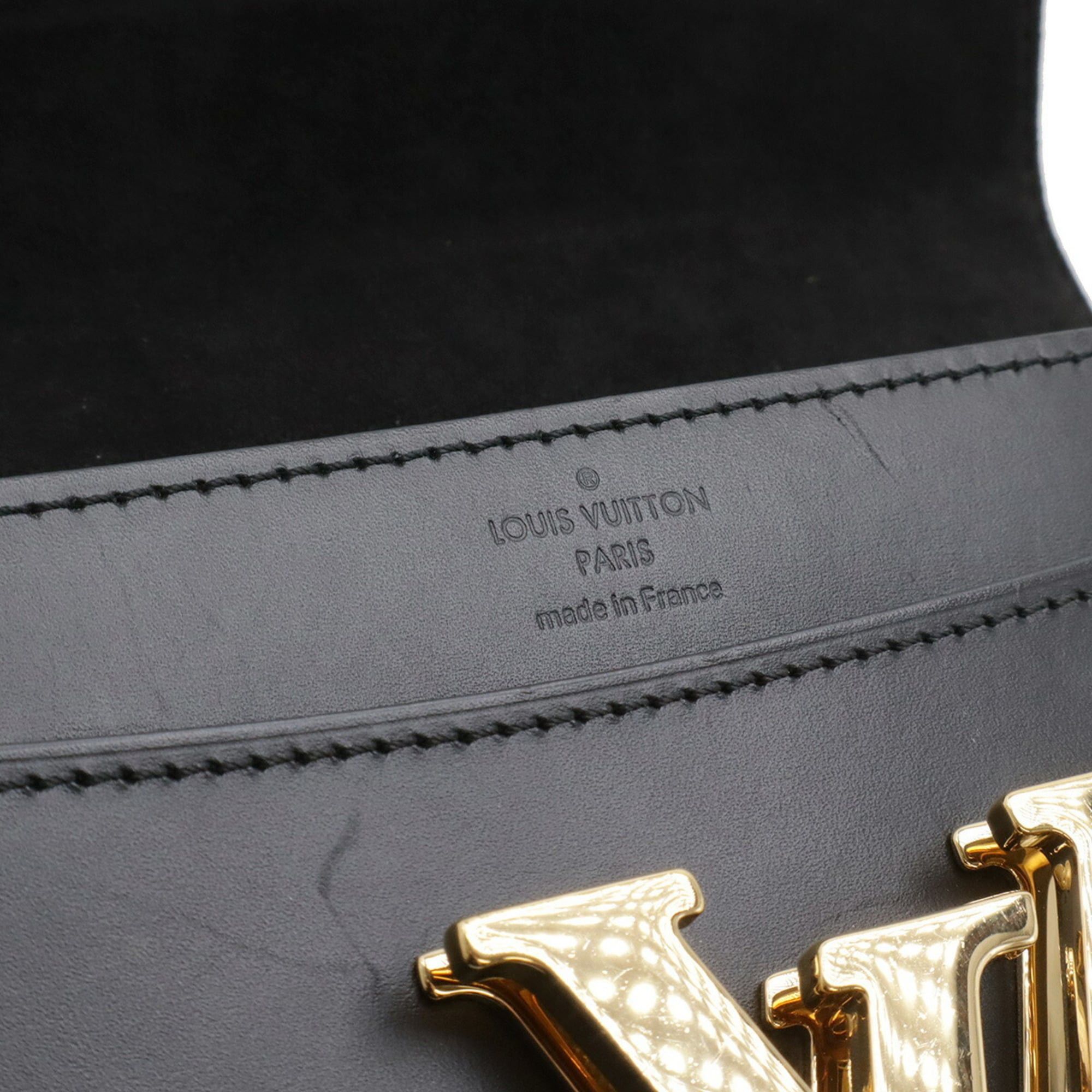 Louis Vuitton Louis Vuitton Pochette Louise MM Chain Shoulder Bag Leather Noir Black M51033 Size ONE SIZE - 9 Thumbnail