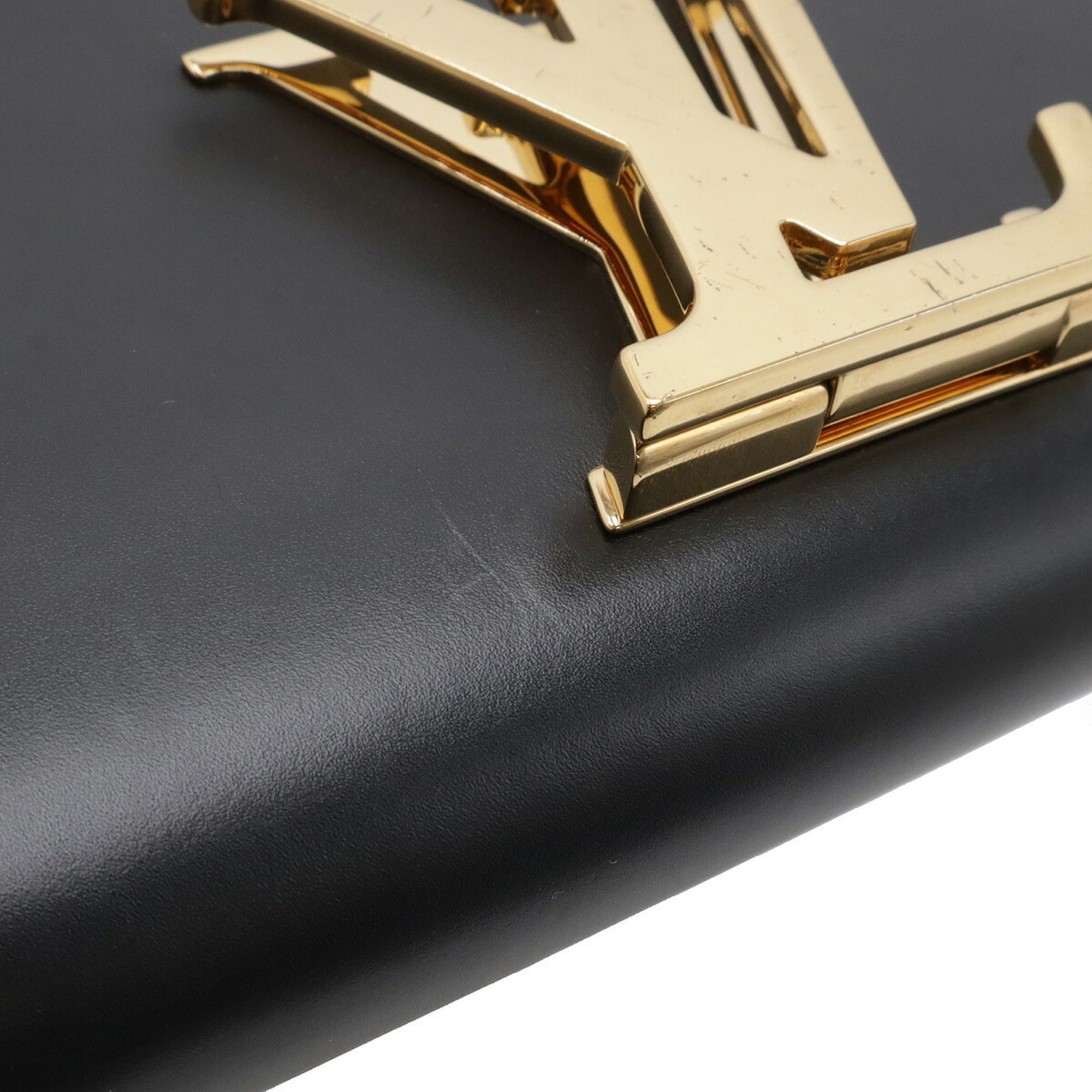 Louis Vuitton Louis Vuitton Pochette Louise MM Chain Shoulder Bag Leather Noir Black M51033 Size ONE SIZE - 10 Thumbnail