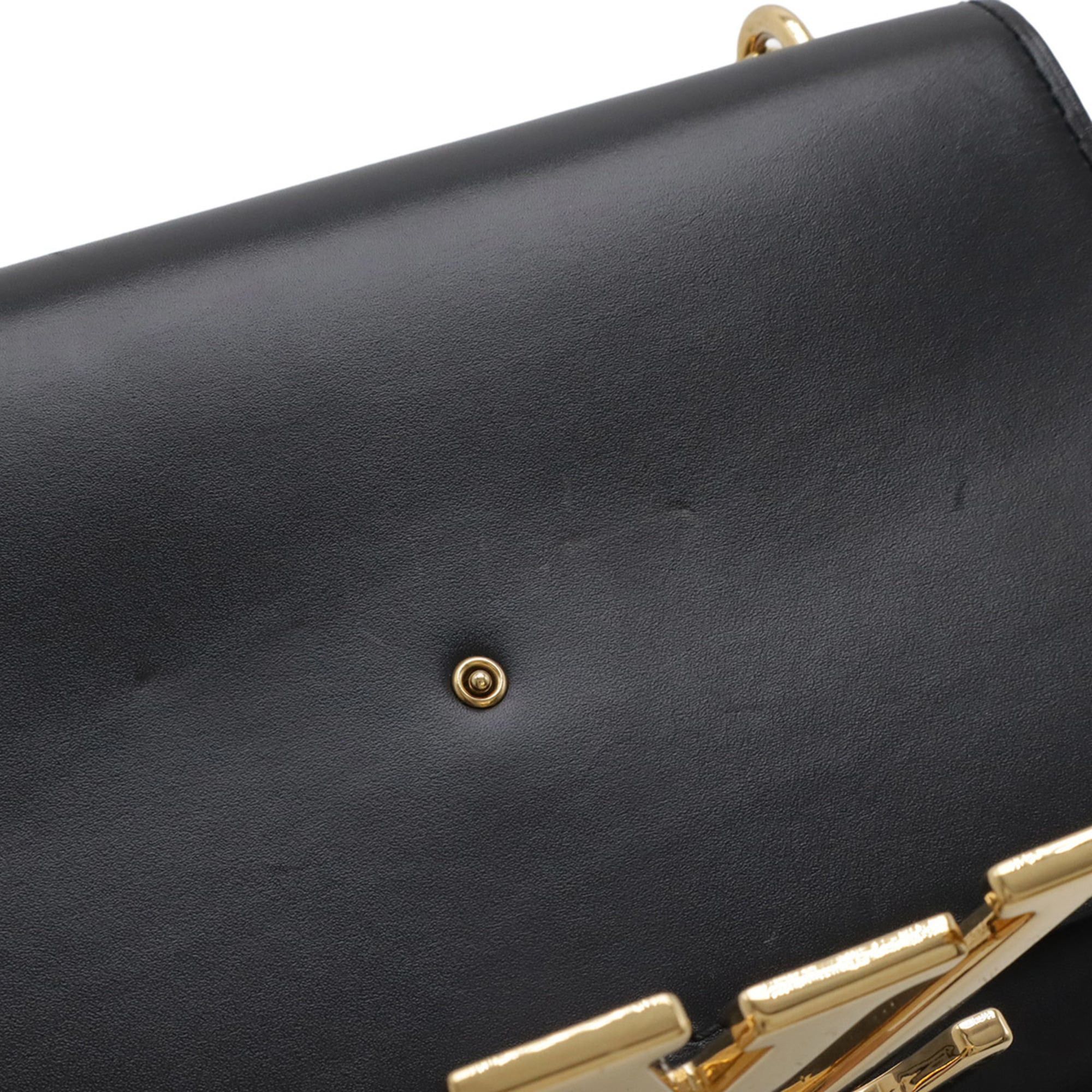 Louis Vuitton Louis Vuitton Pochette Louise MM Chain Shoulder Bag Leather Noir Black M51033 Size ONE SIZE - 6 Thumbnail