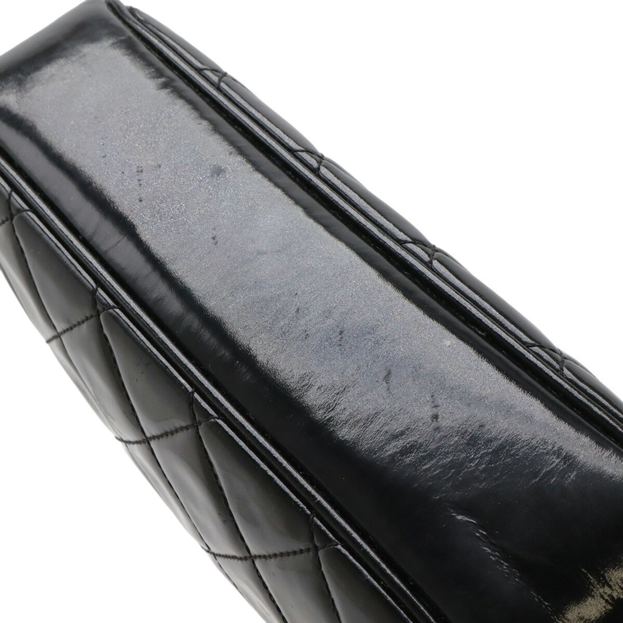 Chanel CHANEL Matelassé Coco Mark Handbag, One Handle, Enamel, Black Size ONE SIZE - 5 Thumbnail