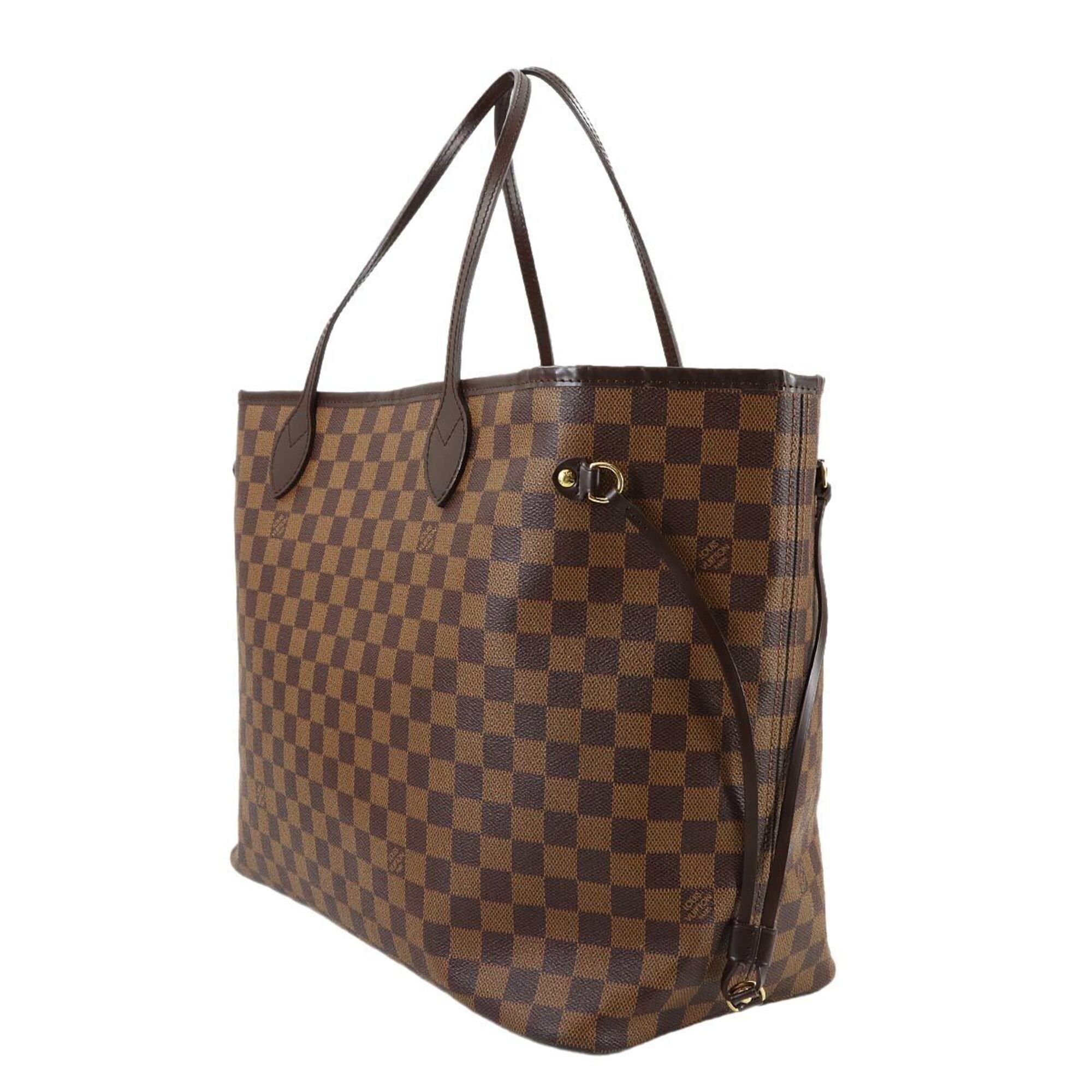 Louis Vuitton Louis Vuitton Damier Neverfull GM Tote Handbag, Ebene Cerise, N51106, Gold Hardware Size ONE SIZE - 3 Thumbnail