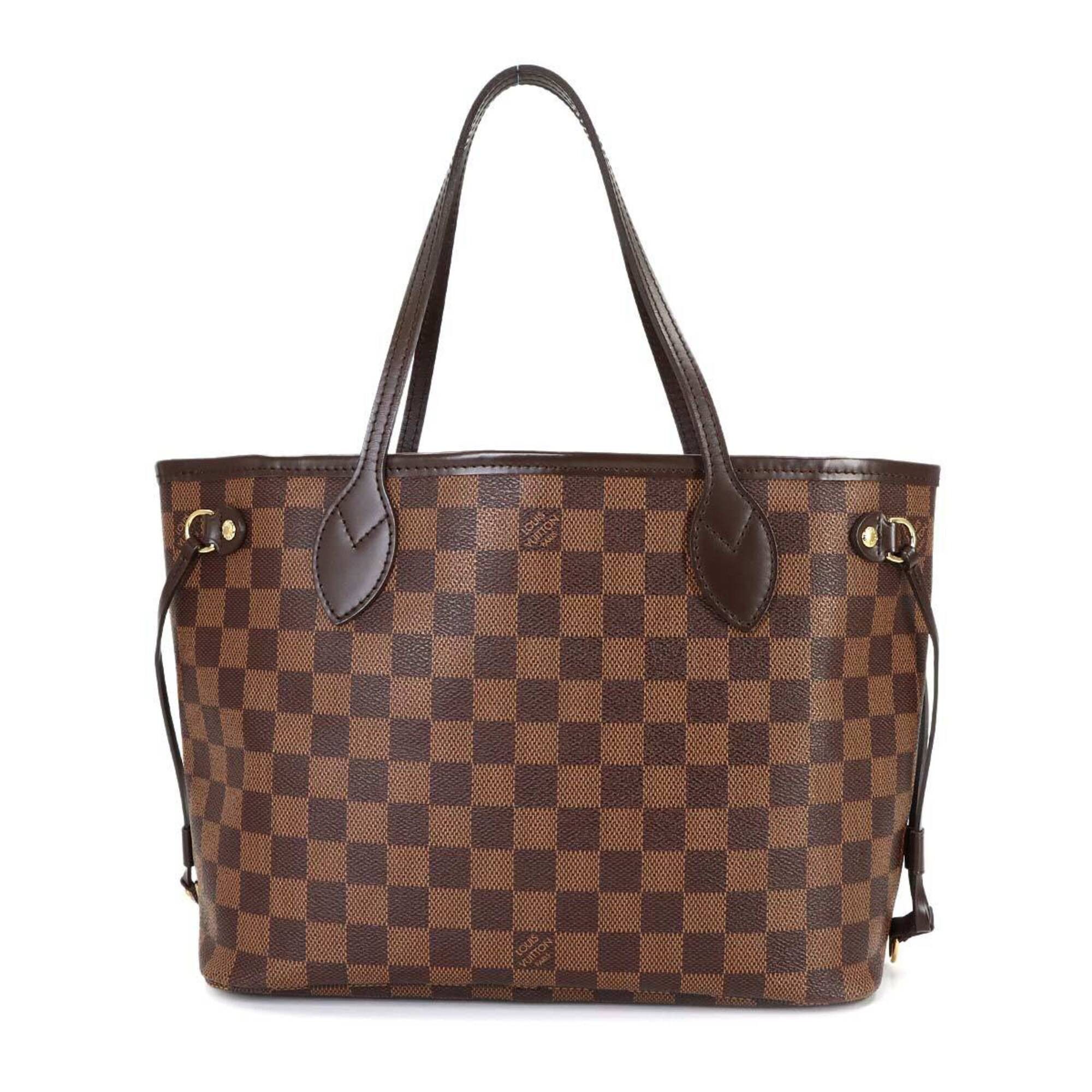 Louis Vuitton Louis Vuitton Damier Neverfull PM Tote Handbag, Ebene, N41359, Gold Hardware, Brown. Size ONE SIZE - 3 Thumbnail