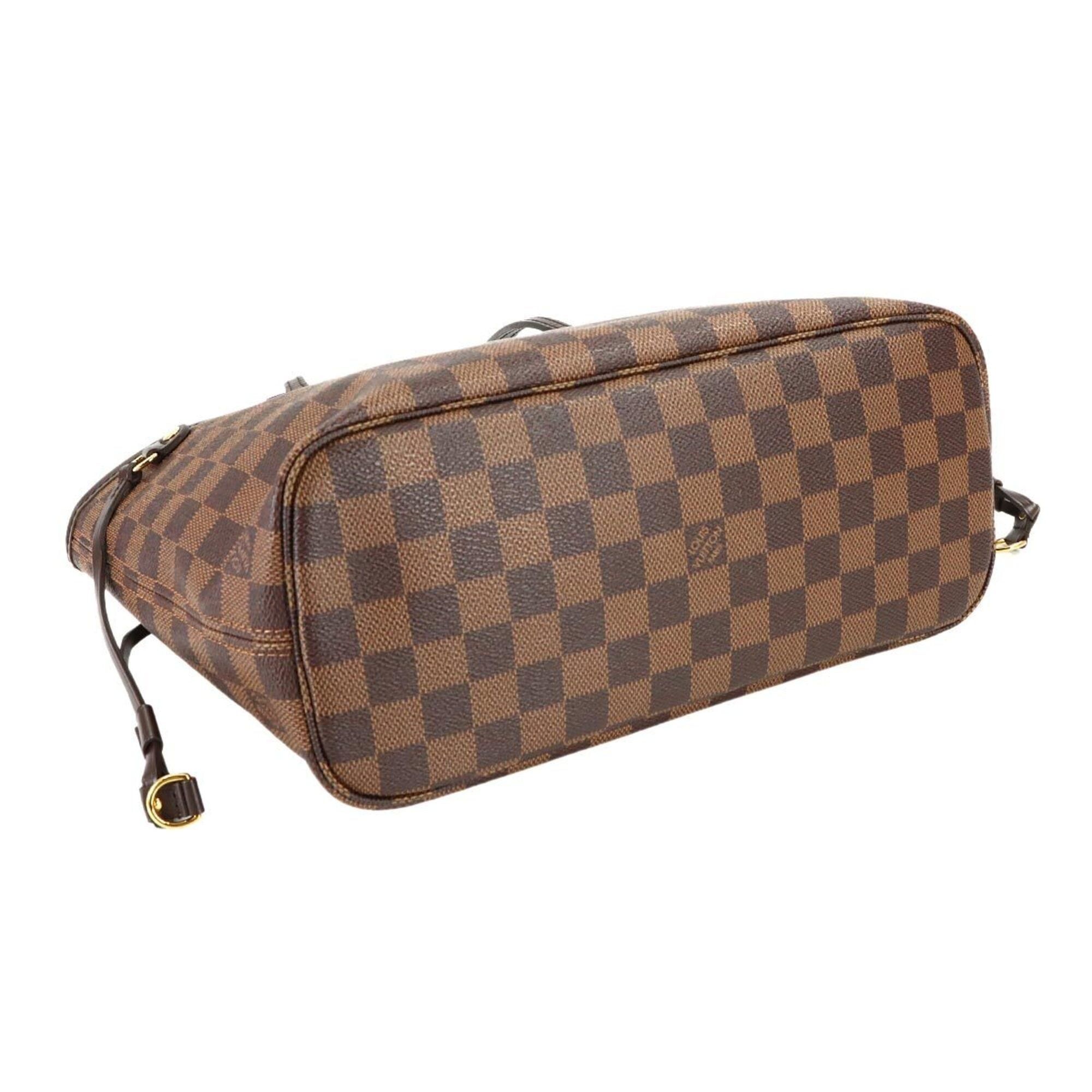 Louis Vuitton Louis Vuitton Damier Neverfull PM Tote Handbag, Ebene, N41359, Gold Hardware, Brown. Size ONE SIZE - 4 Thumbnail