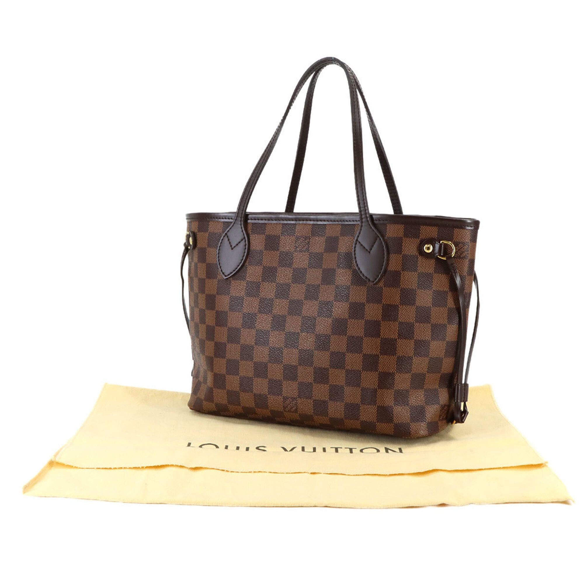 Louis Vuitton Louis Vuitton Damier Neverfull PM Tote Handbag, Ebene, N41359, Gold Hardware, Brown. Size ONE SIZE - 2 Thumbnail