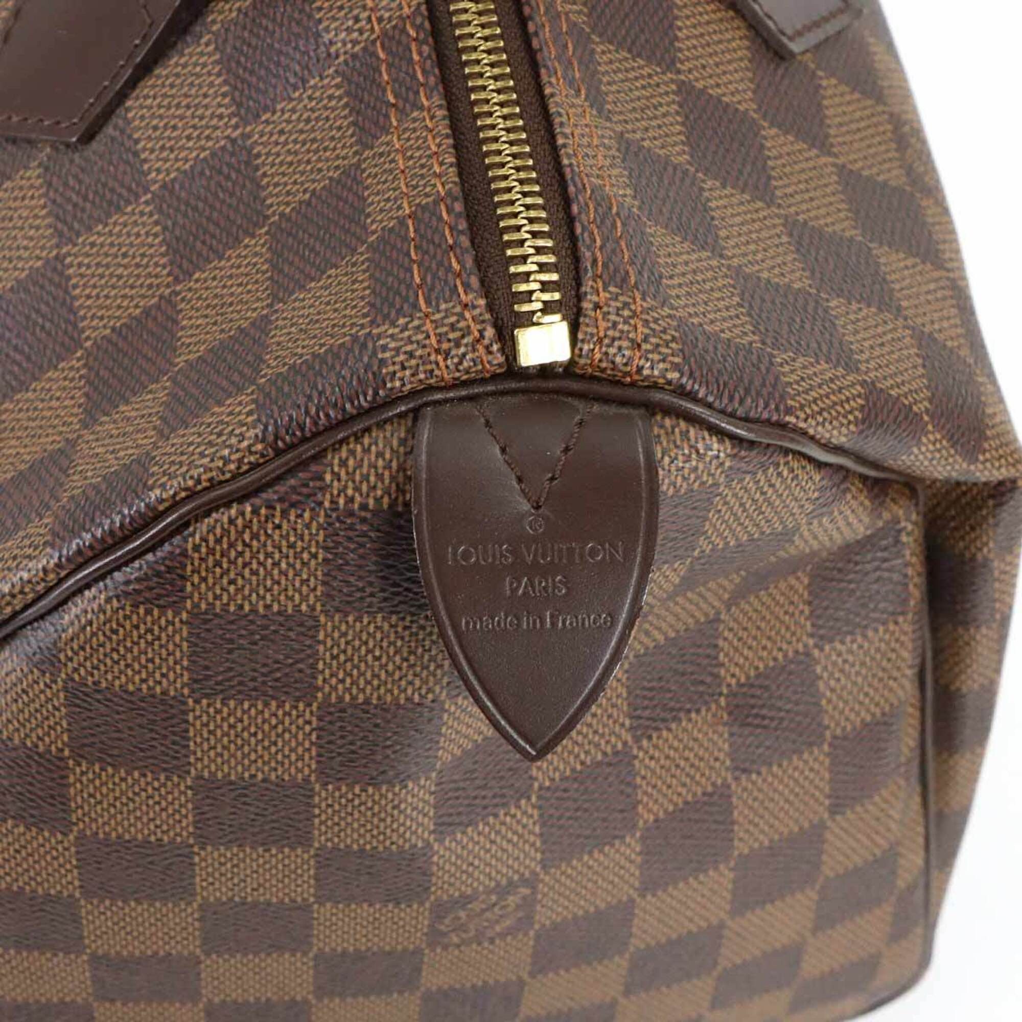 Louis Vuitton Louis Vuitton Damier Speedy 30 Handbag, Ebene Brown, N41531, Gold Hardware. Size ONE SIZE - 7 Thumbnail