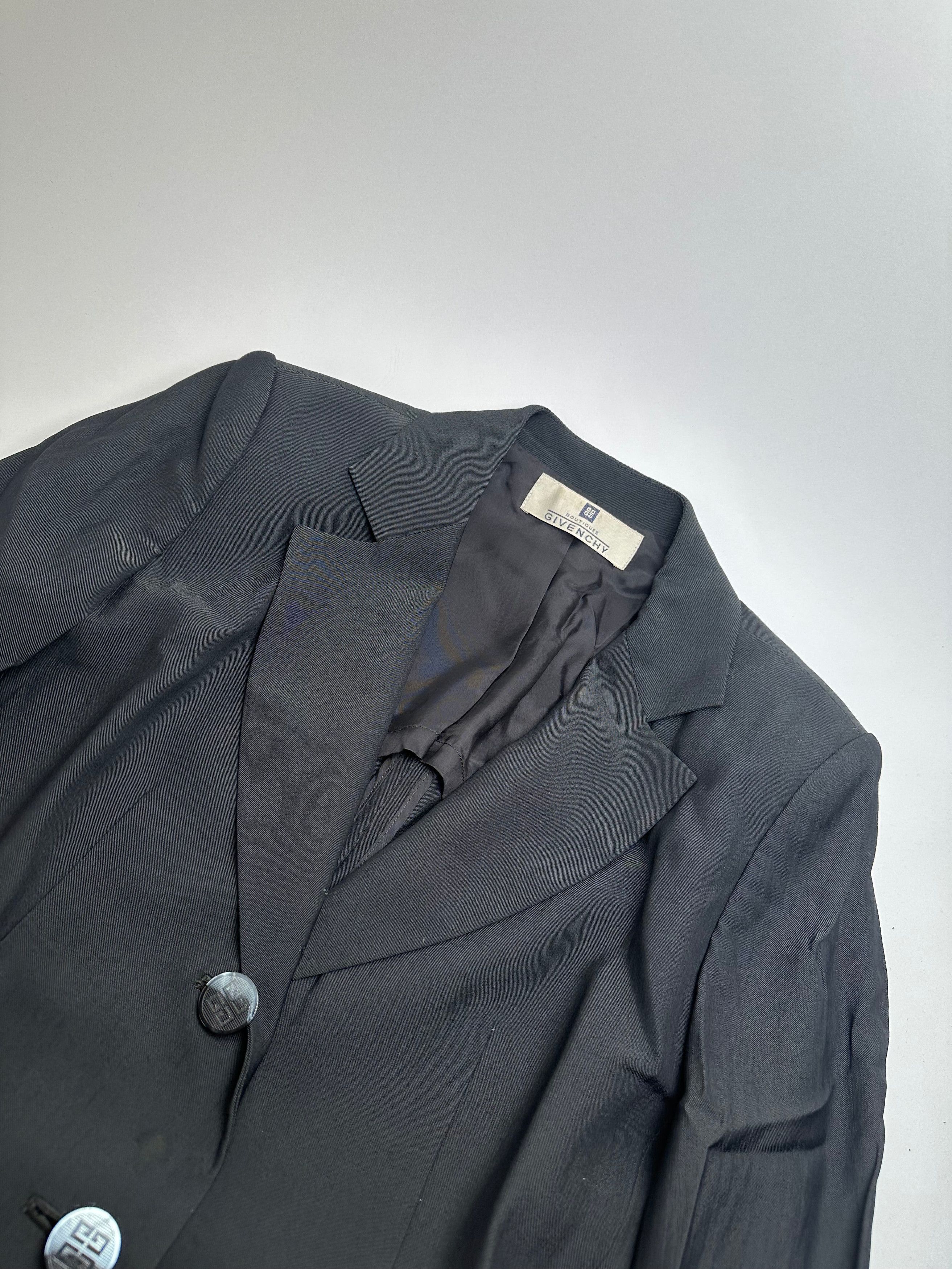 Givenchy Vintage Womens Wool Suit Black 38/M Size S / US 4 / IT 40 - 6 Thumbnail