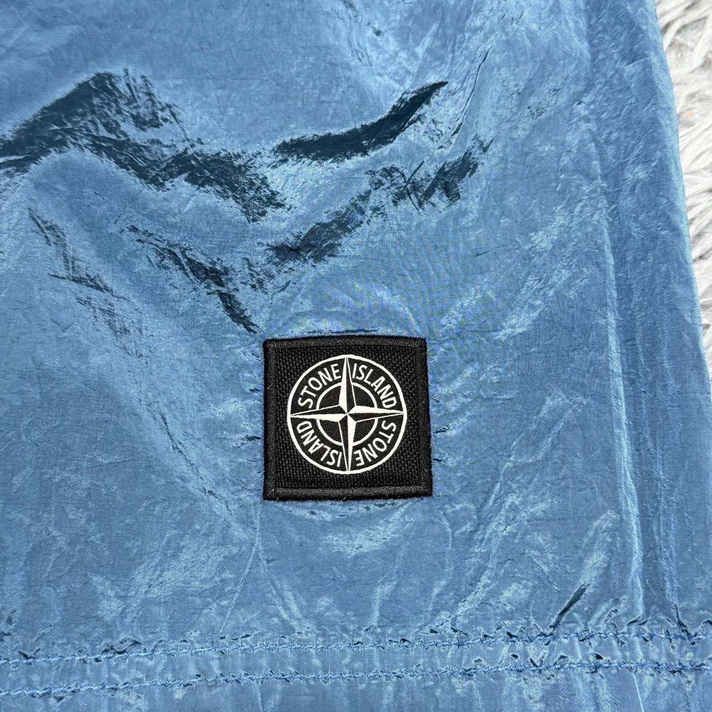 Stone Island Stone Island Metal Nylon Blue Shorts Size US 28 / EU 44 - 3 Thumbnail