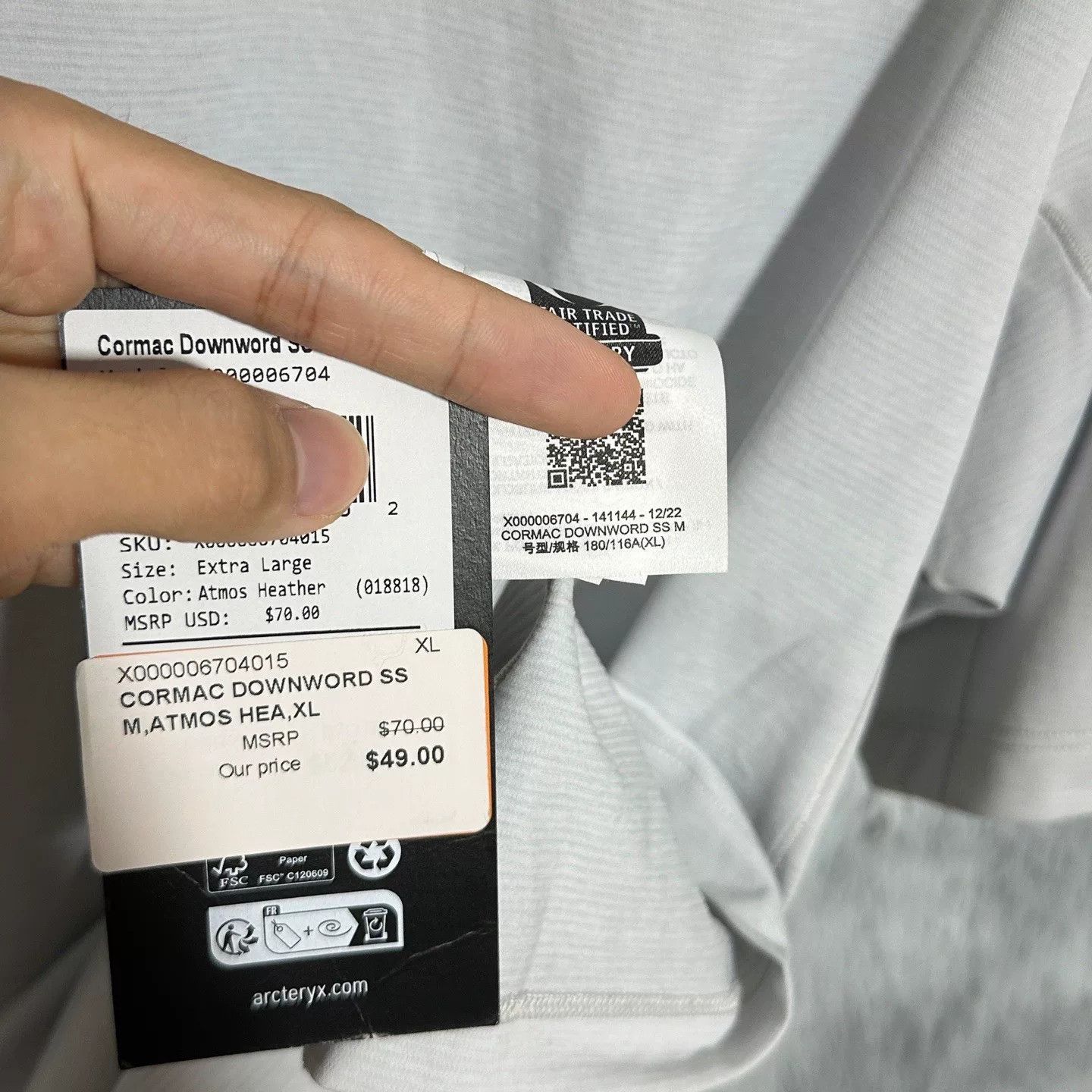 Arc'teryx Arcteryx CORMAC Downword SS T-Shirt Size US XL / EU 56 / 4 - 6 Thumbnail