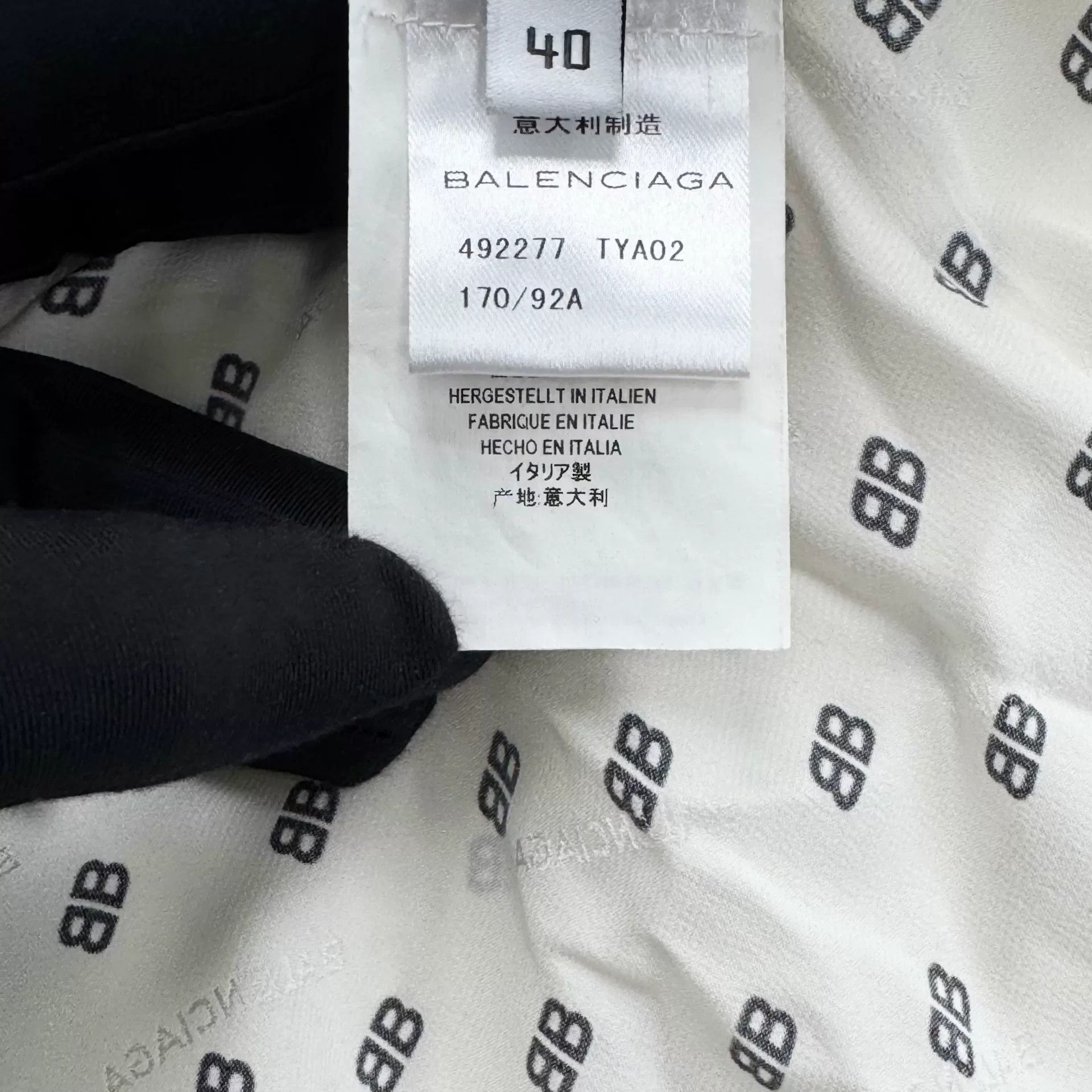 Balenciaga Balenciaga Silk Logo Long Sleeve Shirt Size US XXS / EU 40 - 4 Thumbnail