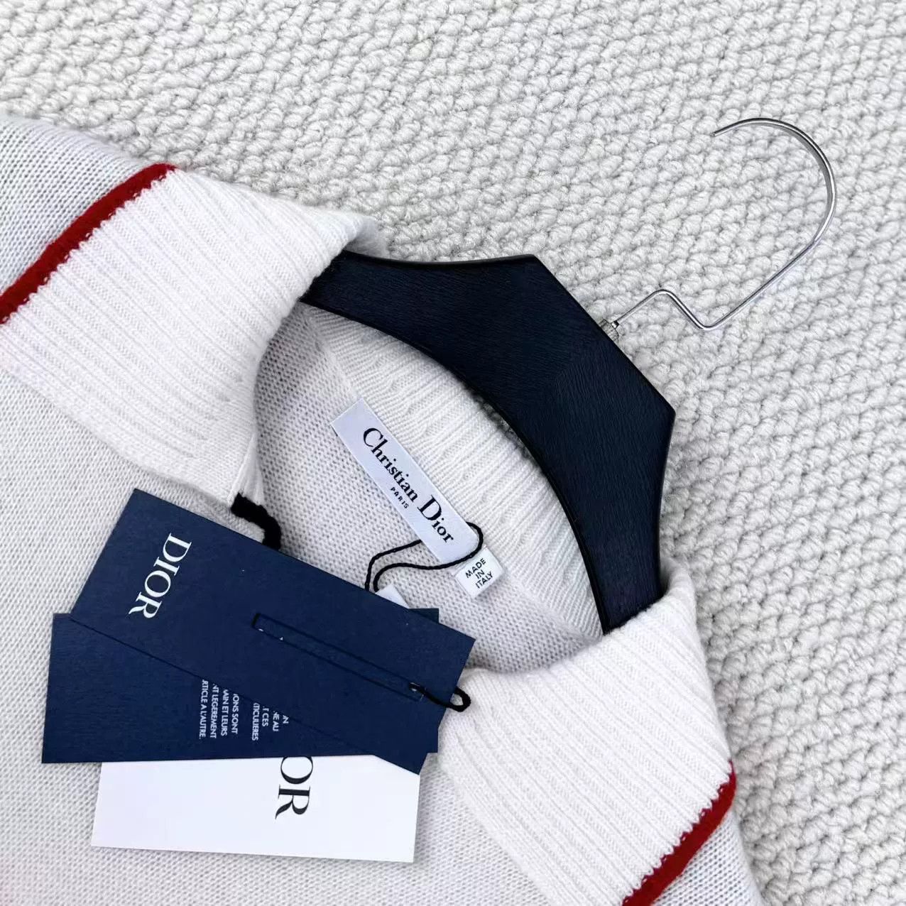 Dior Dior Seagull Collar Stripe Cashmere Knit Size S / US 4 / IT 40 - 3 Thumbnail
