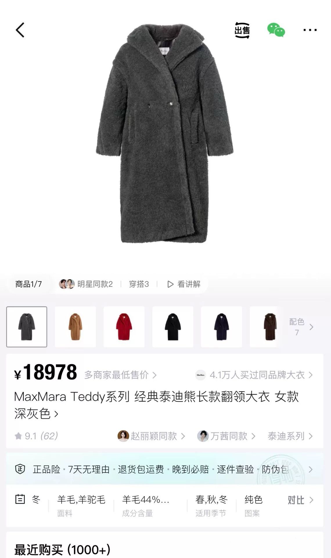 Max Mara MaxMara Teddy Long Lapel Coat Size M / US 6-8 / IT 42-44 - 6 Thumbnail