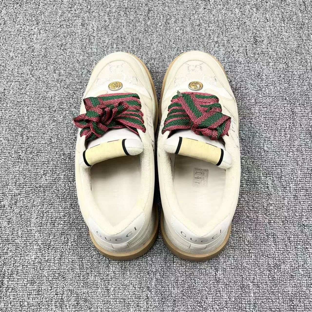 Gucci Gucci Screener Beige GG Platform Sneakers Size US 6.5 / EU 39-40 - 4 Thumbnail