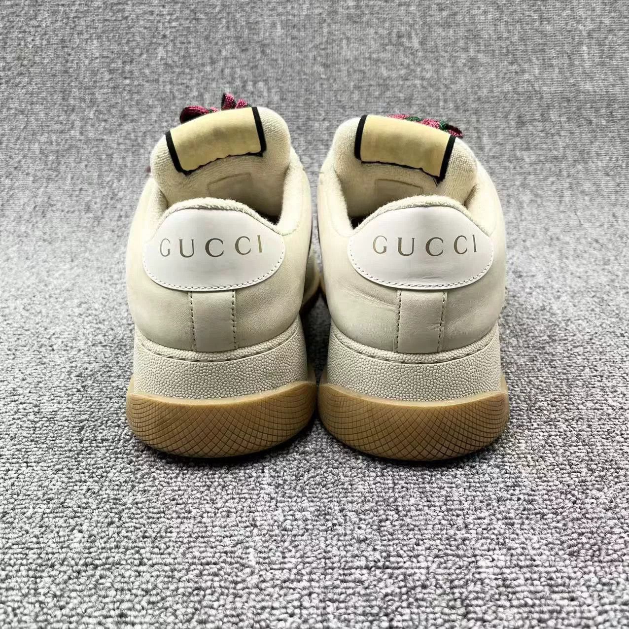 Gucci Gucci Screener Beige GG Platform Sneakers Size US 6.5 / EU 39-40 - 3 Thumbnail