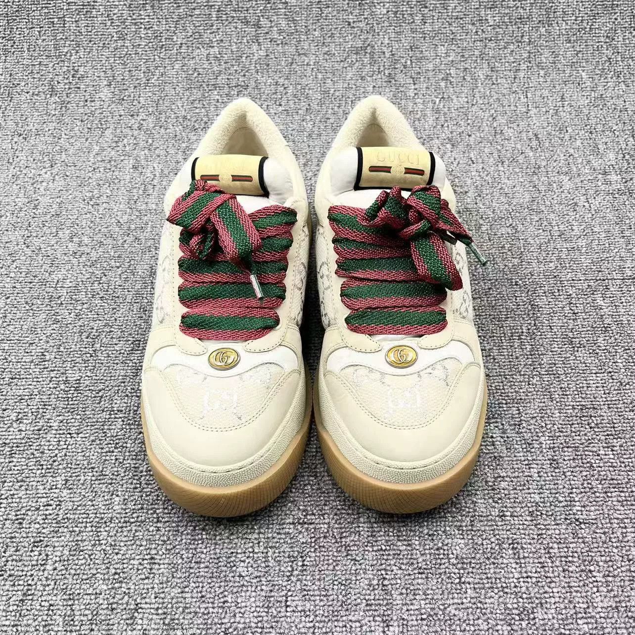 Gucci Gucci Screener Beige GG Platform Sneakers Size US 6.5 / EU 39-40 - 2 Thumbnail