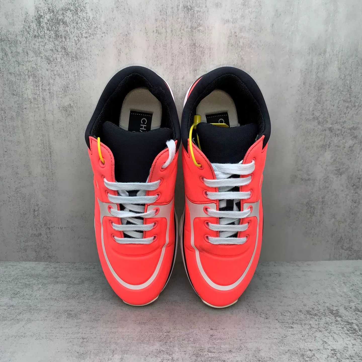 Chanel Chanel Orange-Pink Double C Logo Sneakers Size US 6 / IT 36 - 6 Thumbnail