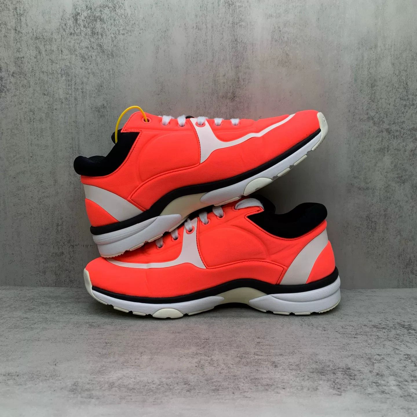 Chanel Chanel Orange-Pink Double C Logo Sneakers Size US 6 / IT 36 - 3 Thumbnail