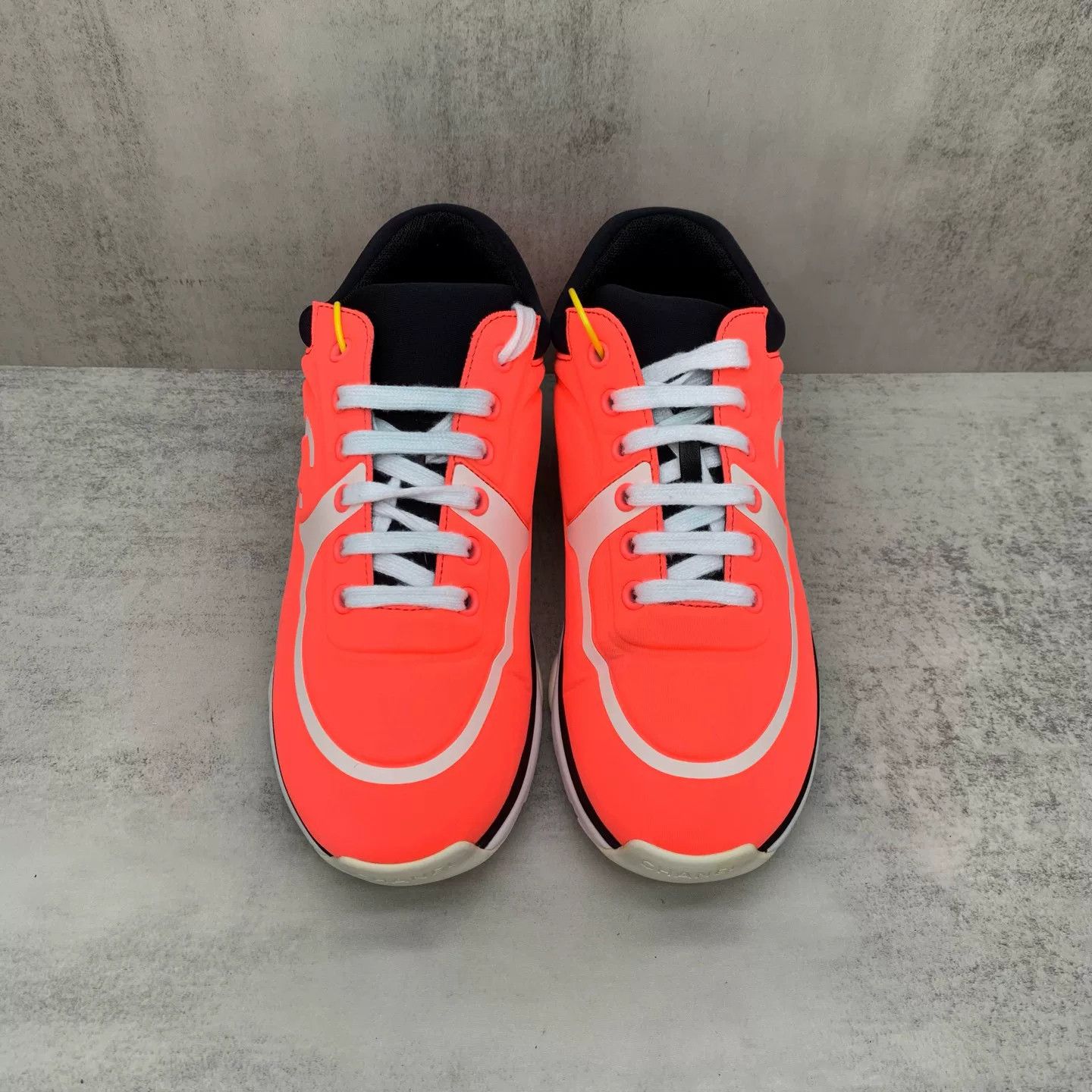 Chanel Chanel Orange-Pink Double C Logo Sneakers Size US 6 / IT 36 - 4 Thumbnail