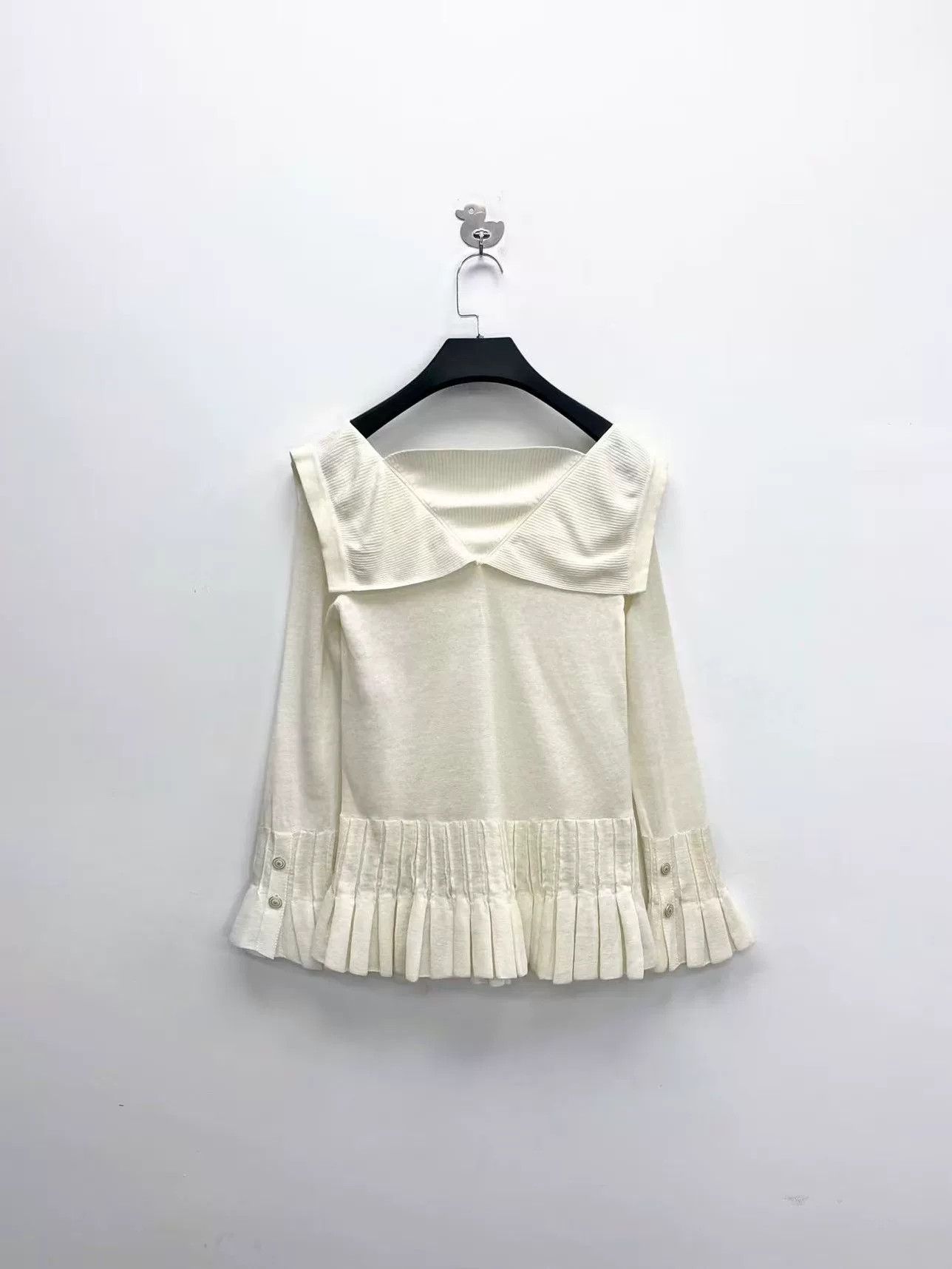Chanel Chanel Navy Collar Preppy Linen Knit Dress Size XXS / US 00 / IT 34 - 2 Thumbnail