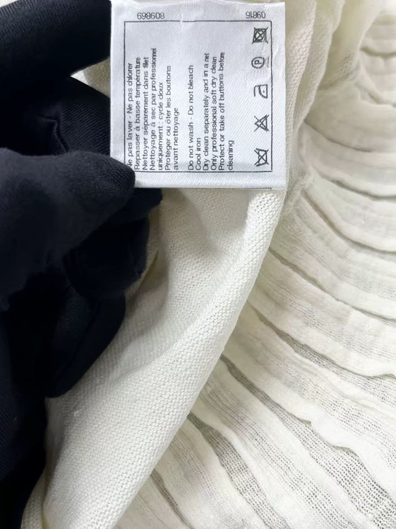 Chanel Chanel Navy Collar Preppy Linen Knit Dress Size XXS / US 00 / IT 34 - 5 Thumbnail