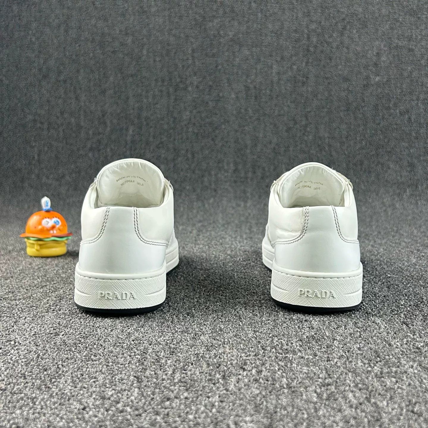 Prada Prada Black White Triangle Logo Sneakers Size US 5.5 / IT 35.5 - 5 Thumbnail