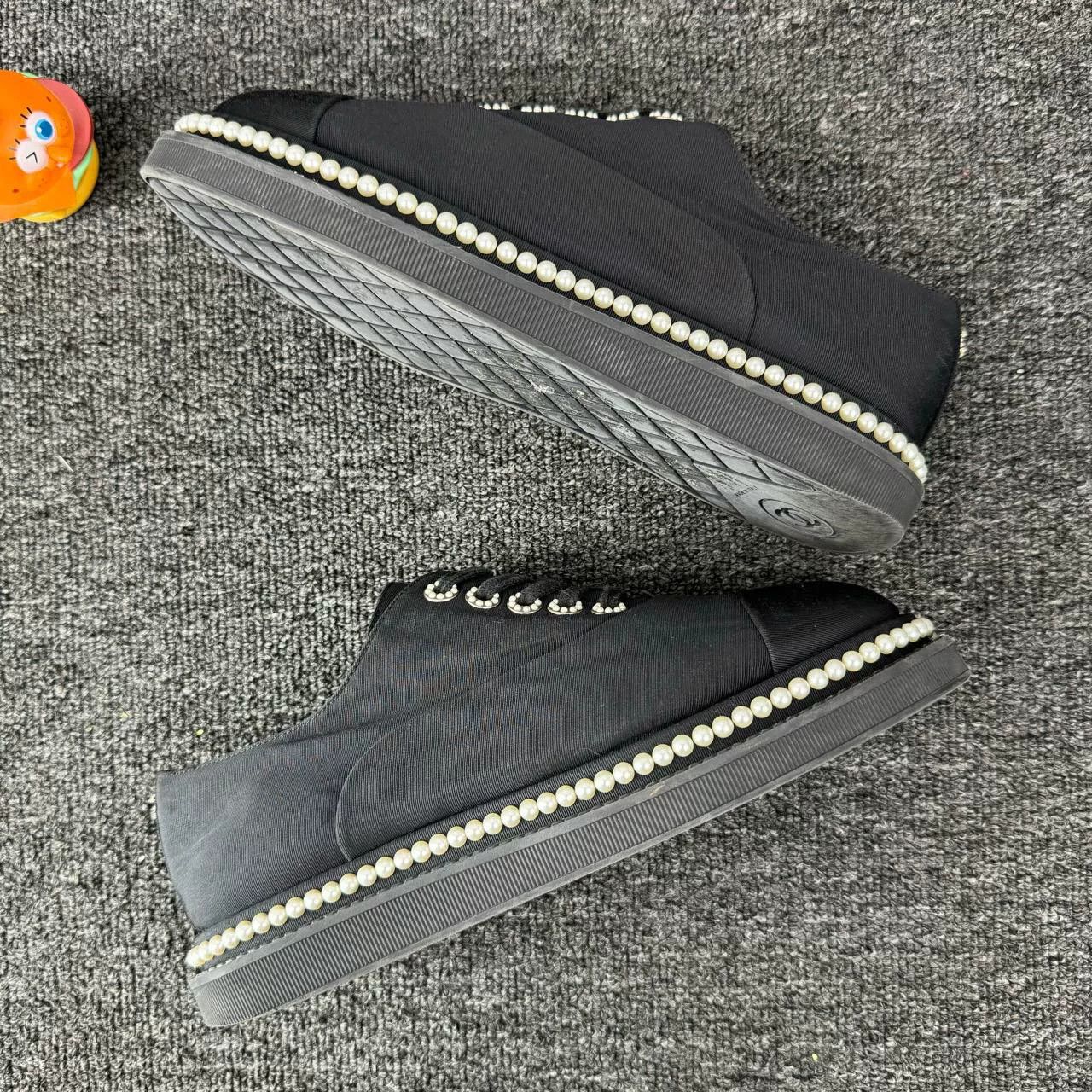 Chanel Chanel Black Pearl Sneakers Size US 6.5 / IT 36.5 - 4 Thumbnail