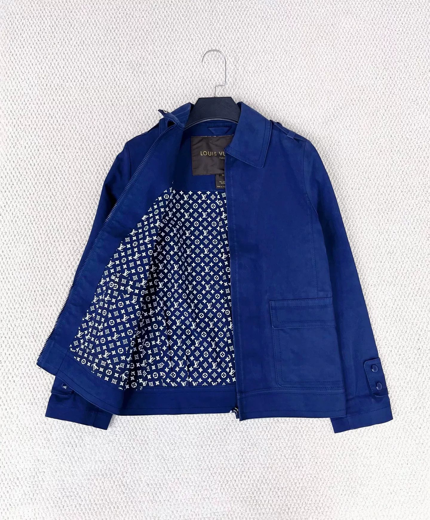 Louis Vuitton Louis Vuitton Blue Zip Collar Jacket Size XXS / US 00 / IT 34 - 6 Thumbnail