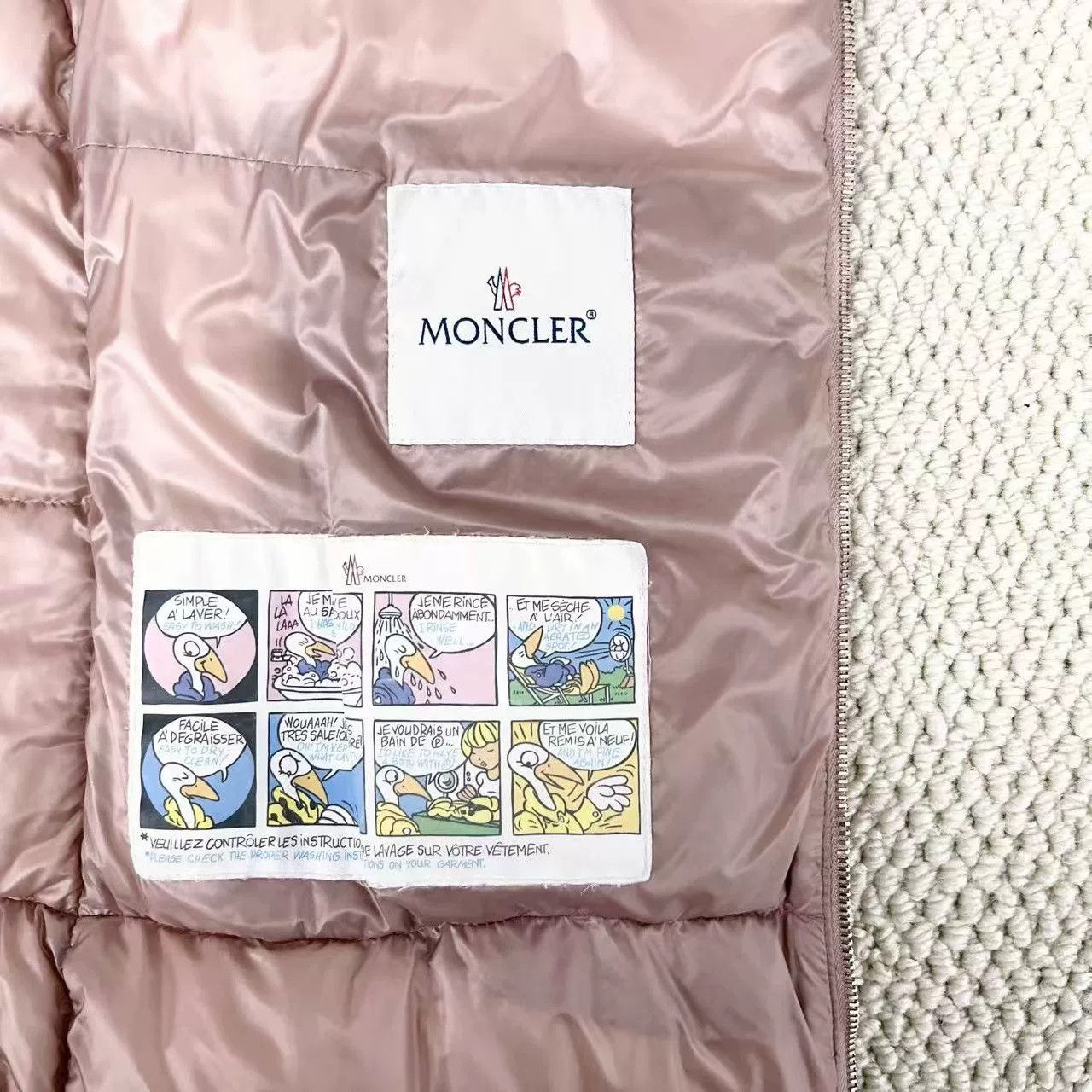 Moncler Moncler Anet Pink Logo Ruffled Hem Down Jacket Size S / US 4 / IT 40 - 4 Thumbnail