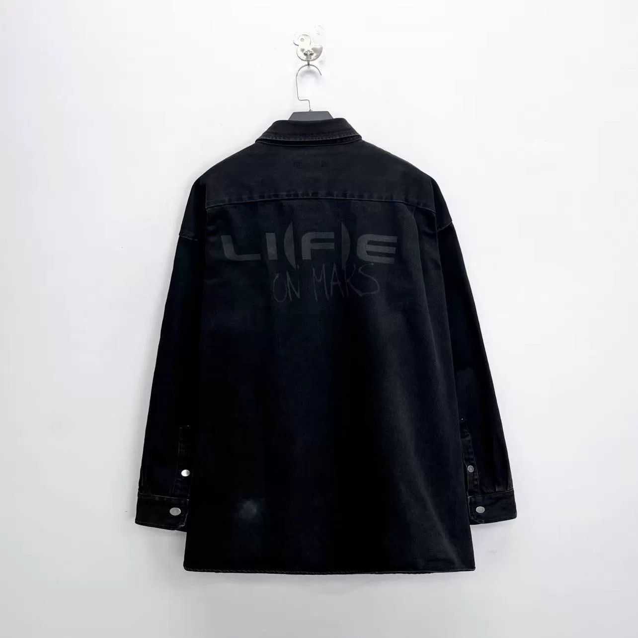 Raf Simons Raf Simons Black Distressed Denim Jacket Size US L / EU 52-54 / 3 - 2 Thumbnail