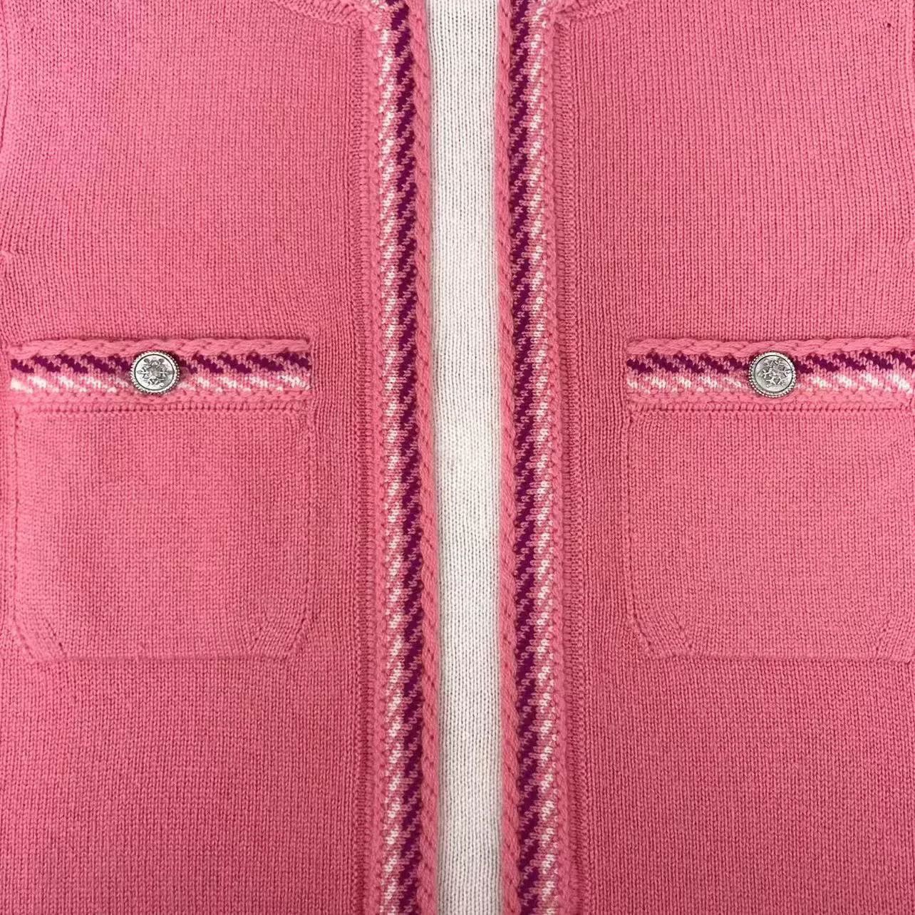 Chanel Chanel Pink Knit Sweater Size XS / US 0-2 / IT 36-38 - 4 Thumbnail