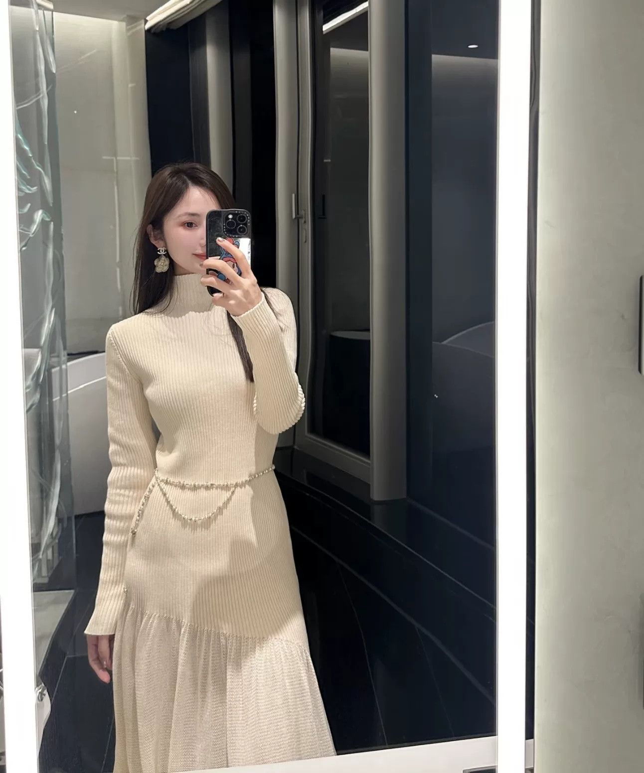 Chanel Chanel Beige Wool Knit Fishtail Dress Size XS / US 0-2 / IT 36-38 - 7 Thumbnail