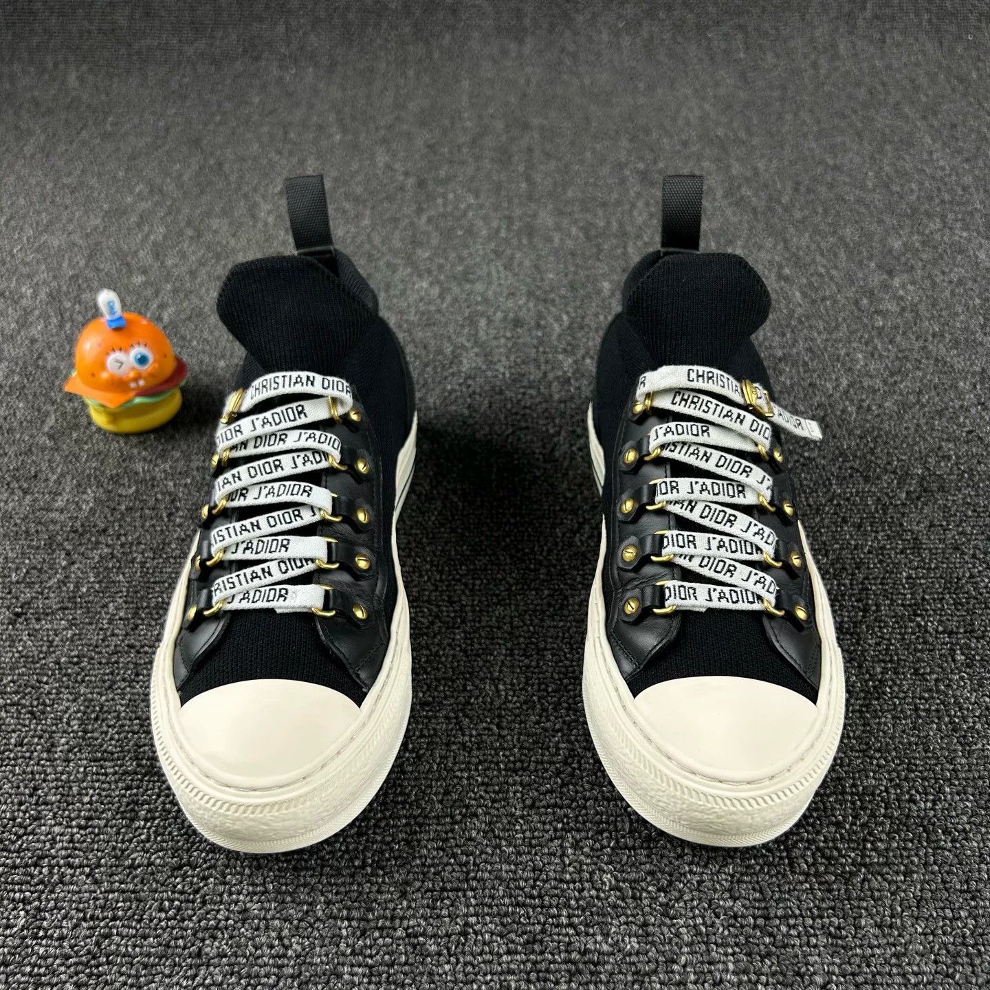 Dior Dior Black White Slogan Strap Sneakers Size US 4.5 / IT 34.5 - 2 Thumbnail