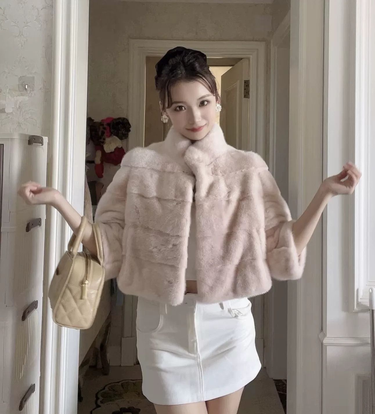 Dior Dior Purple Mink Fur Shawl Jacket Size XS / US 0-2 / IT 36-38 - 6 Thumbnail