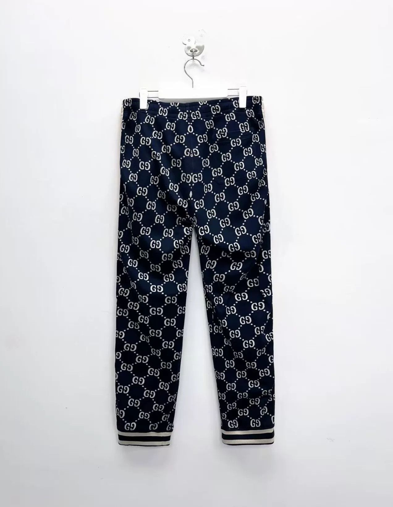 Gucci Gucci Navy Double G Knit Striped Pants Size US 32 / EU 48 - 2 Thumbnail